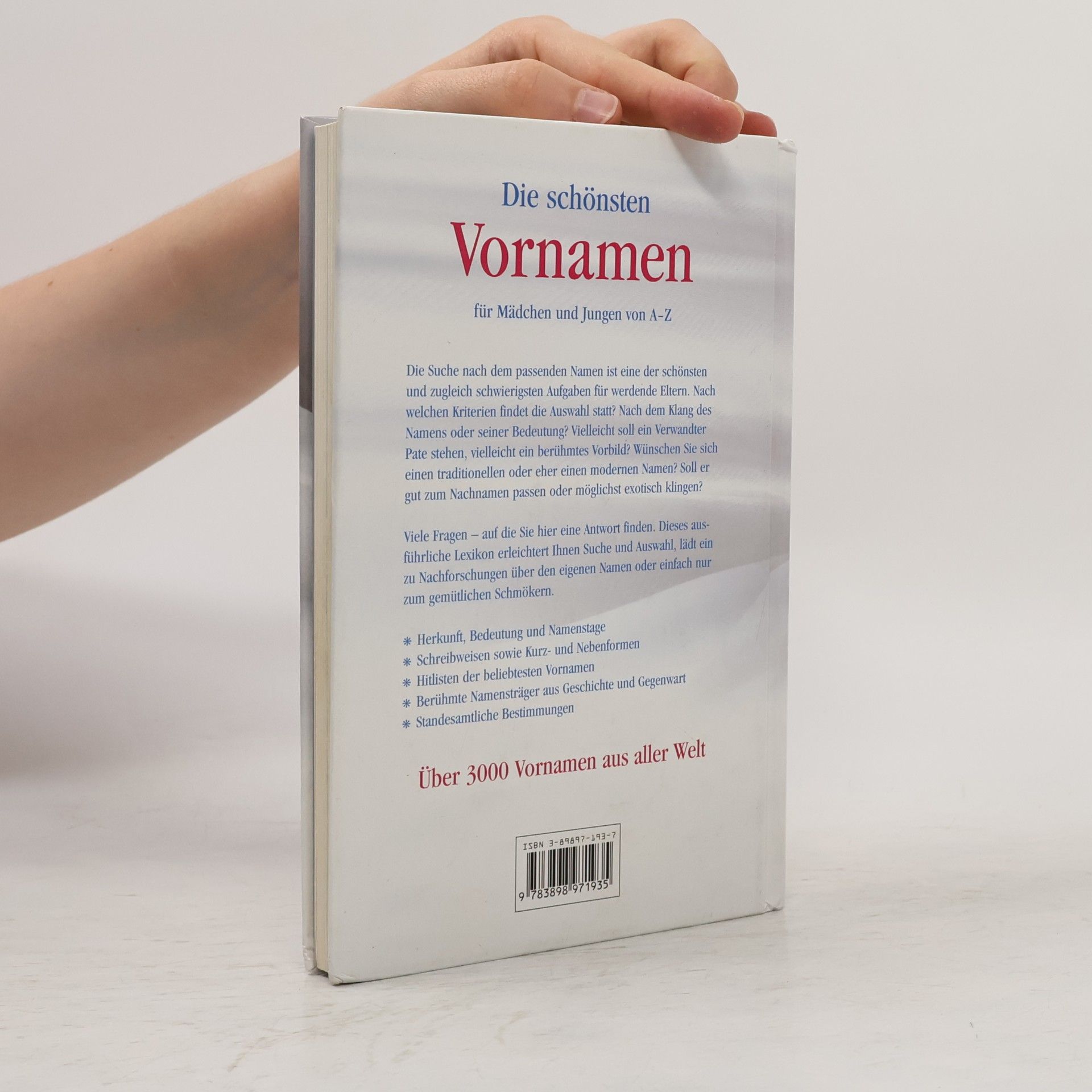 Claudia Krader Die schönsten Vornamen für Mädchen und Jungen von A - Z