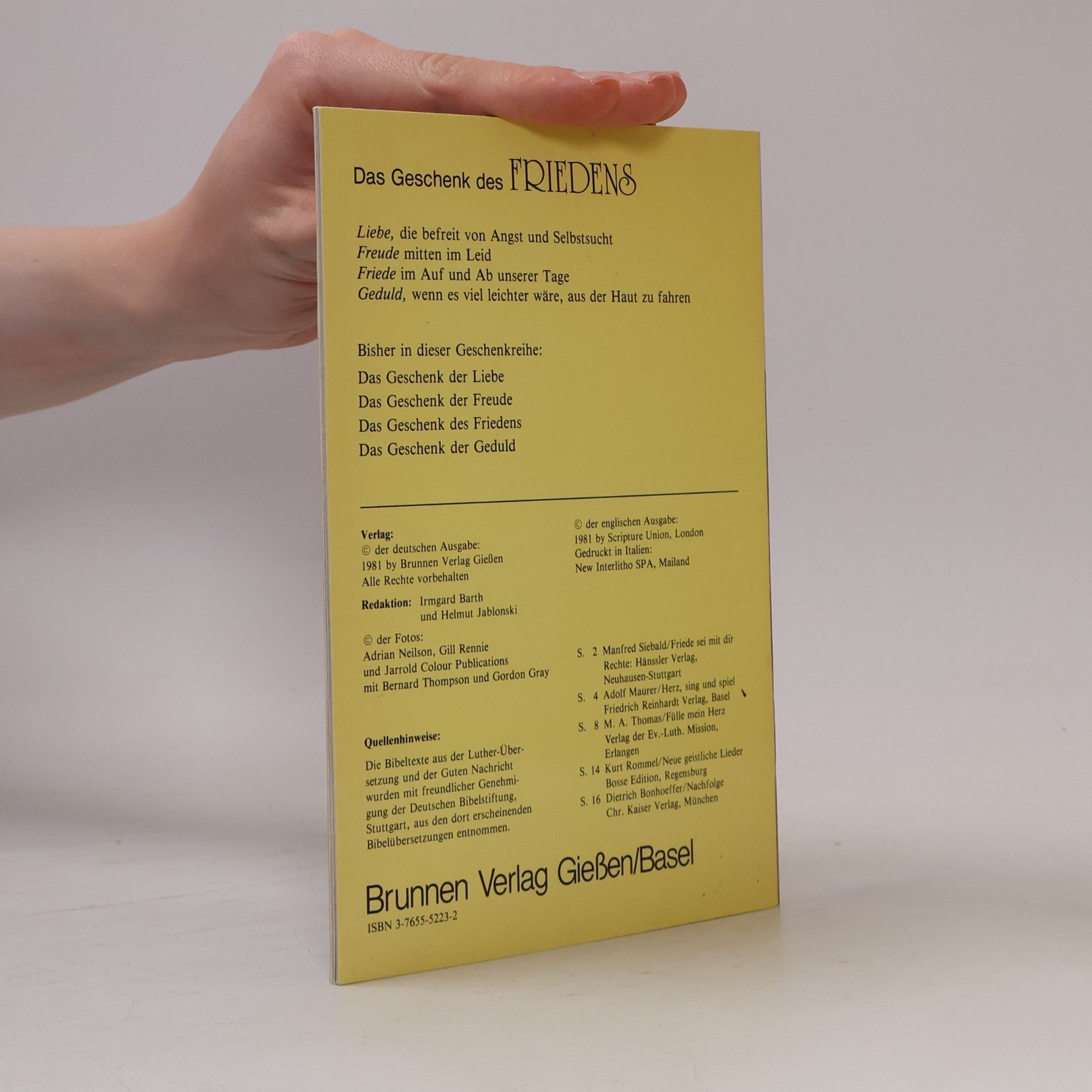 Das Geschenk des Friedens