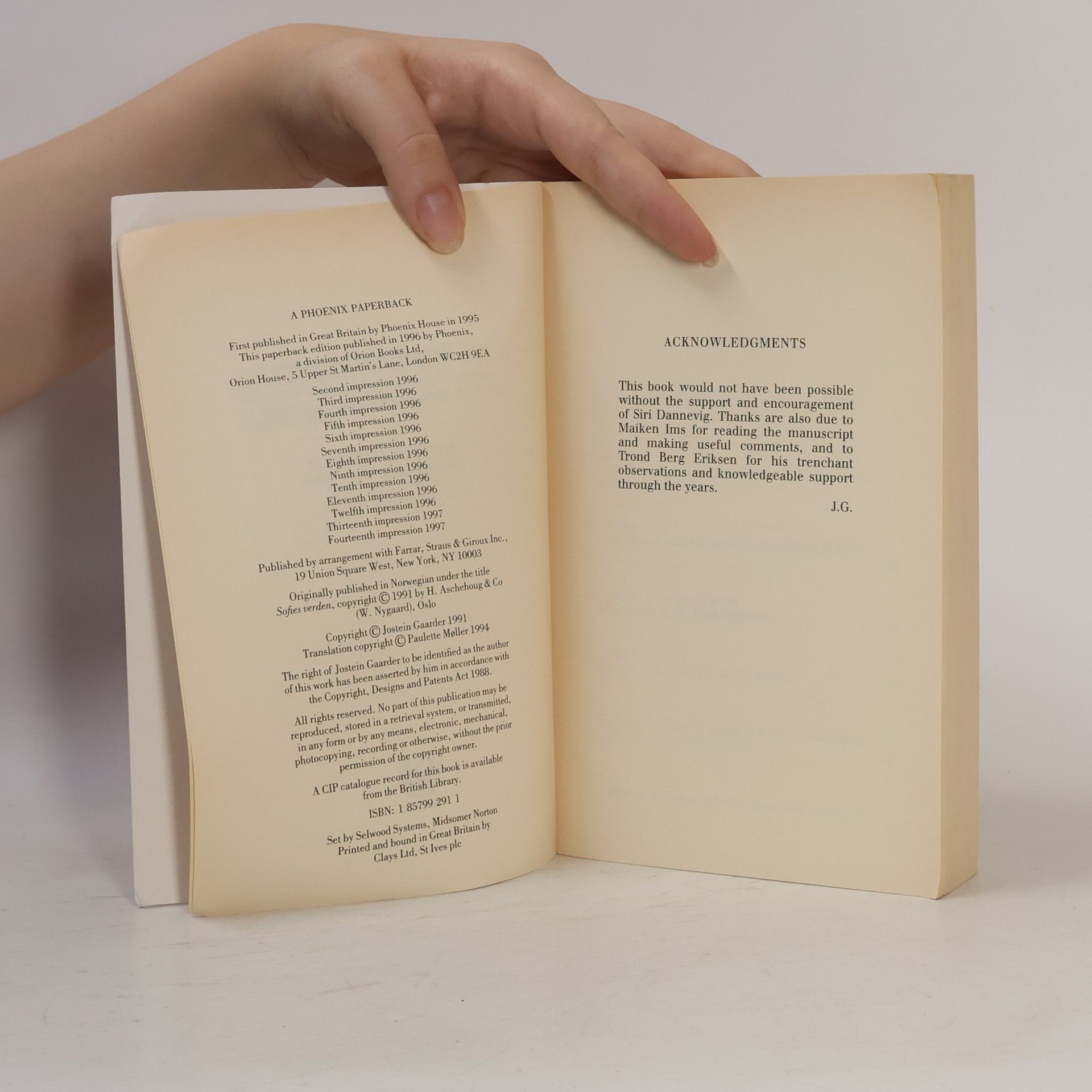 Jostein Gaarder Sophie's World