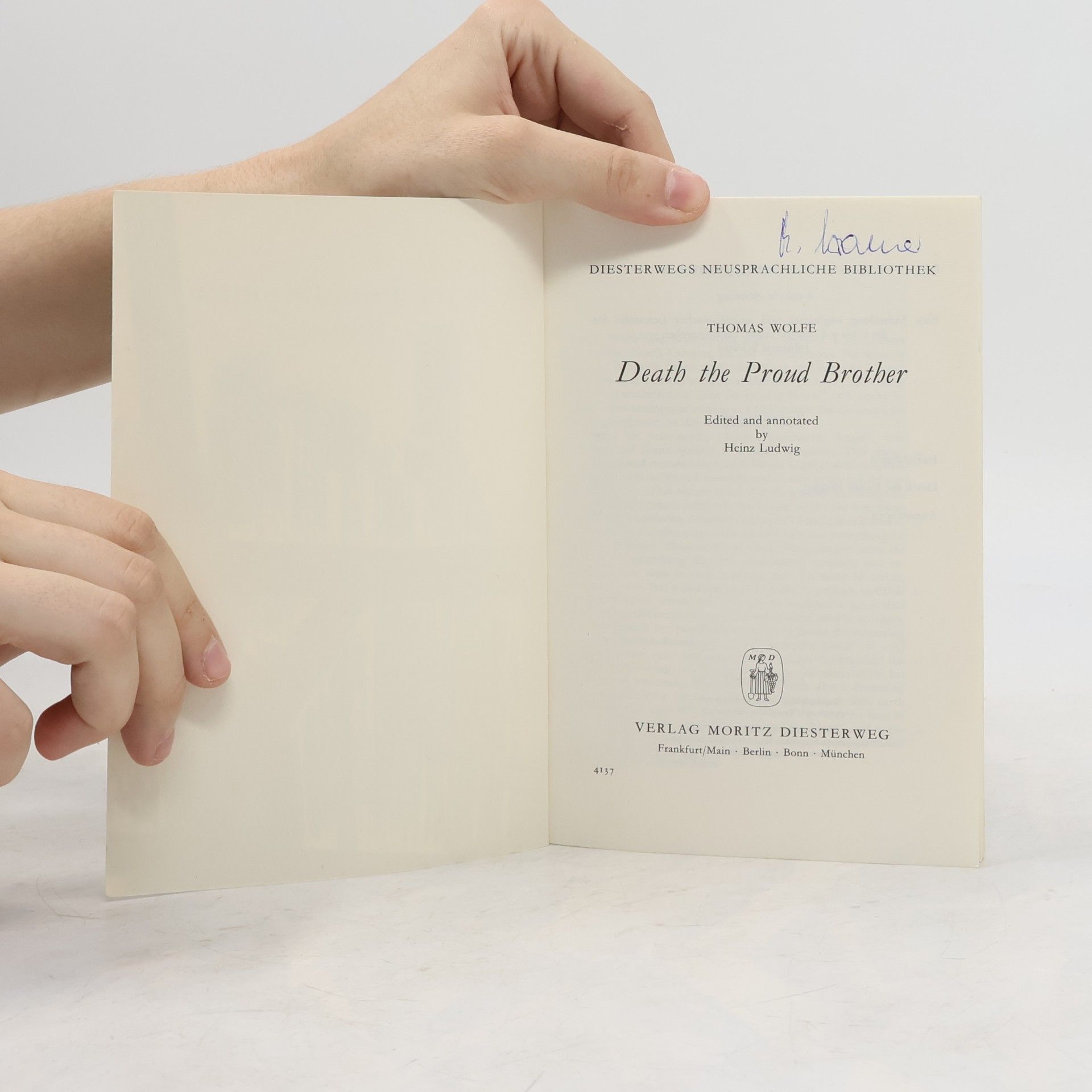 Thomas Wolfe Death the Proud Brother