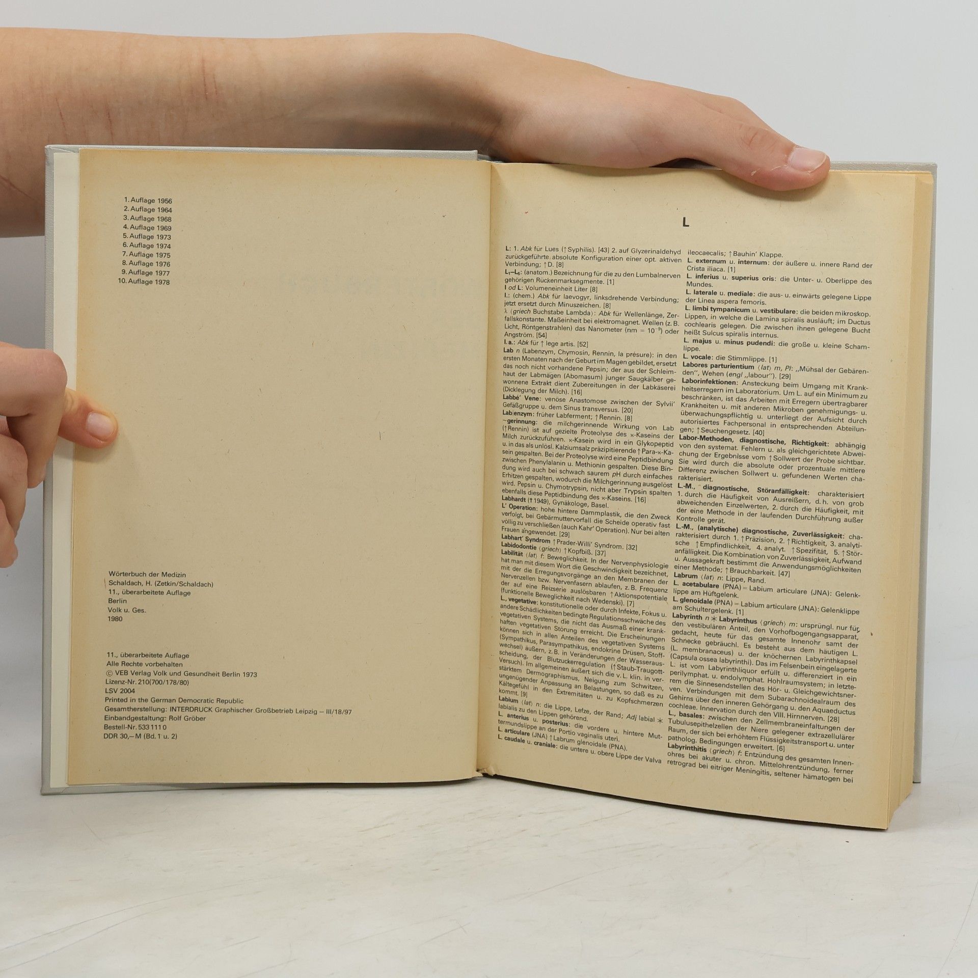 Autorenkollektiv Wörterbuch der Medizin L-Z
