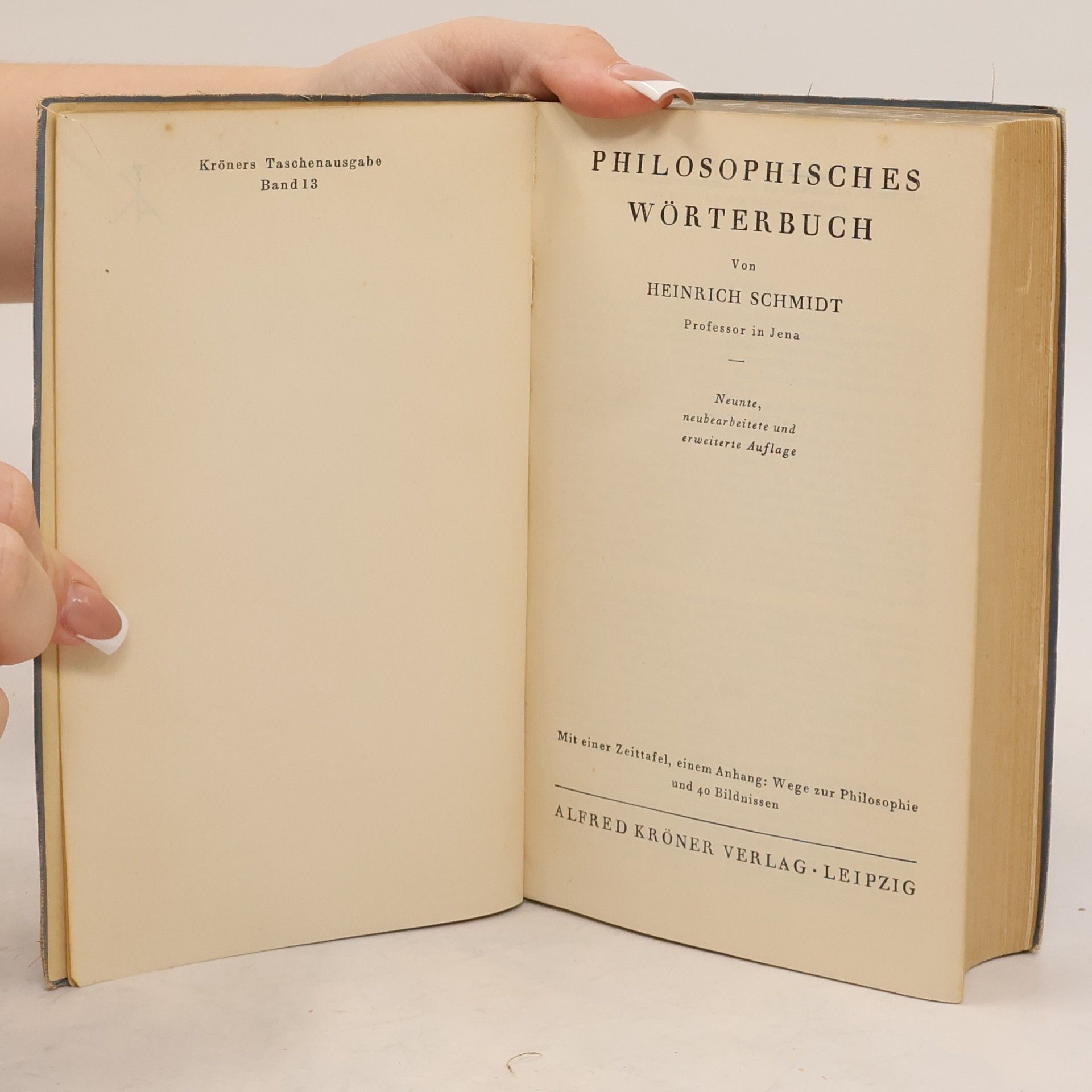 Heinrich Schmidt Philosophisches Wörterbuch