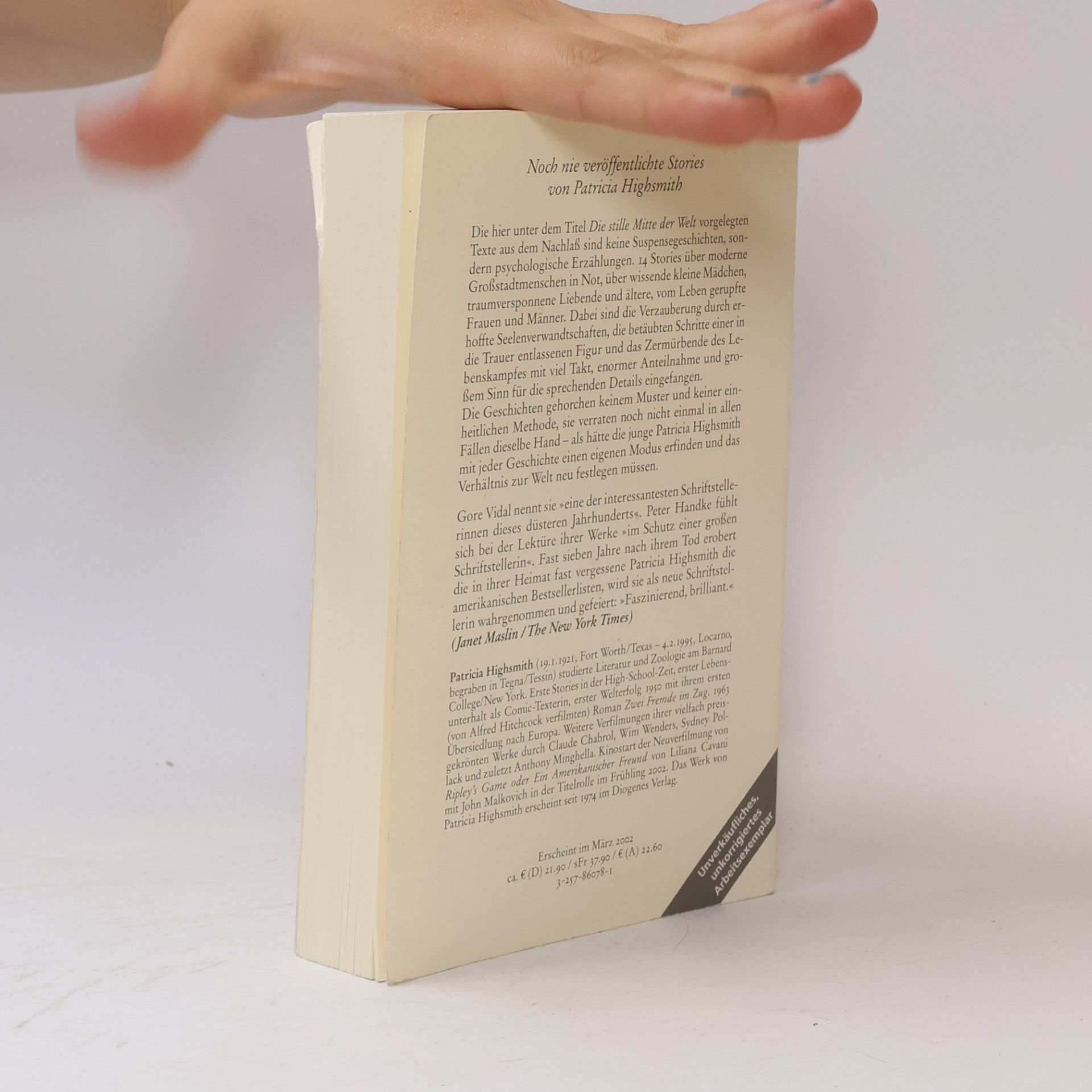 Patricia Highsmith Die stille Mitte der Welt