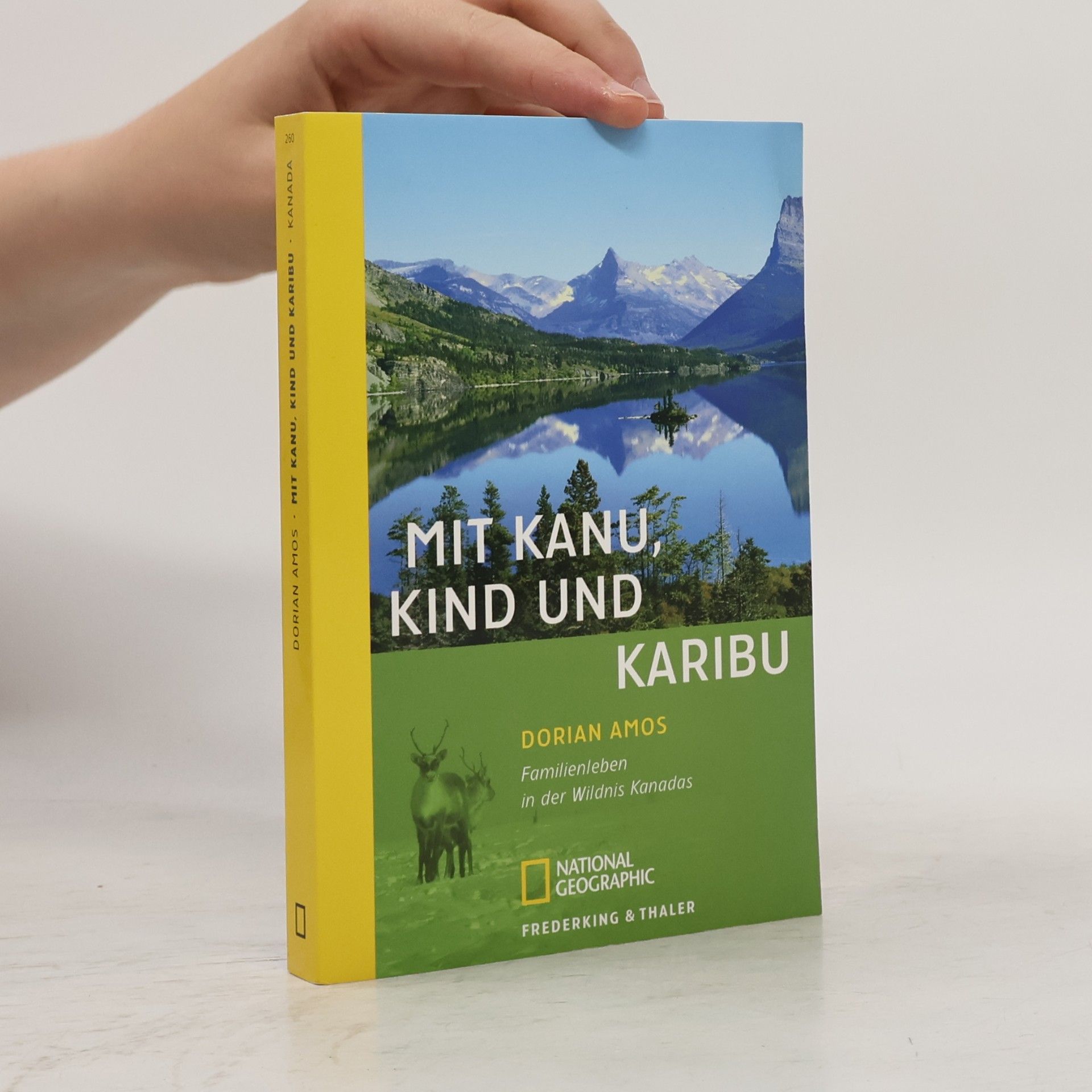 Dorian Amos Mit Kanu, Kind und Karibu