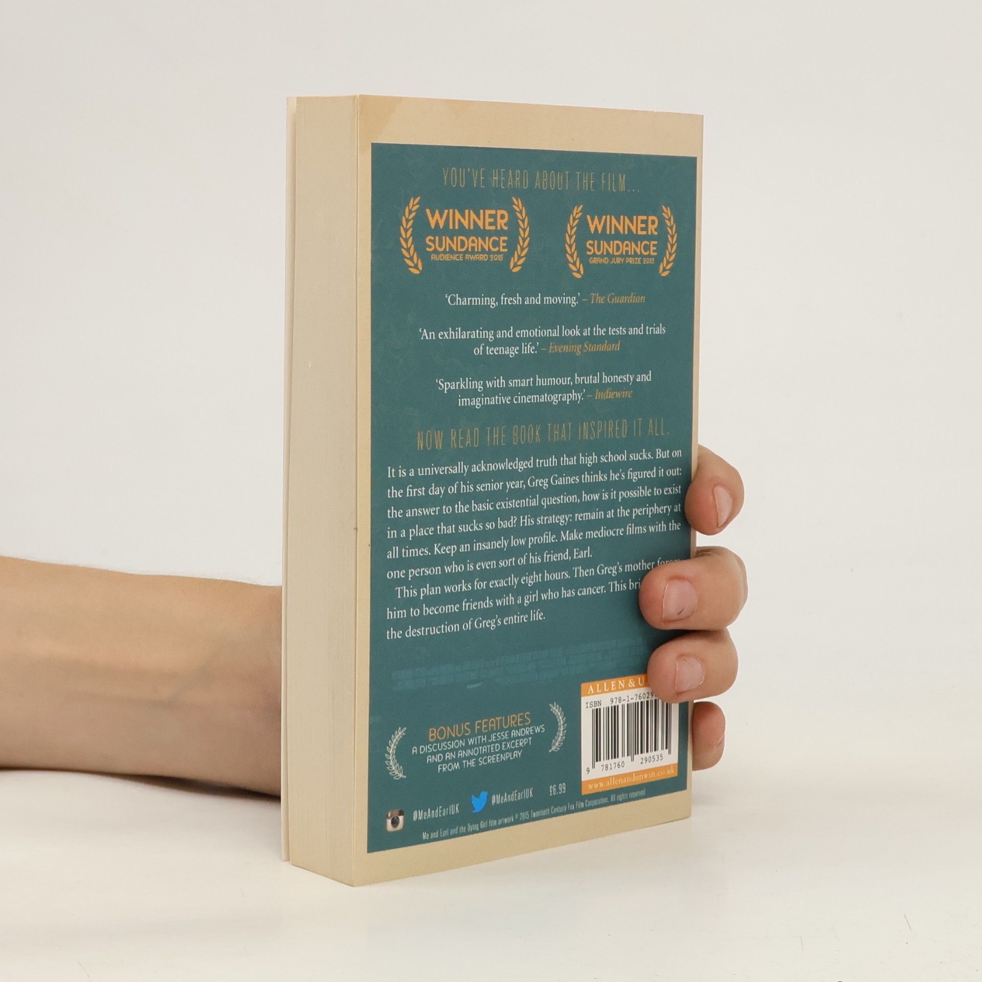 Jesse Andrews Me and Earl and the Dying Girl, Film Tie-in. Ich und Earl und das sterbende Mädchen, englische Ausgabe