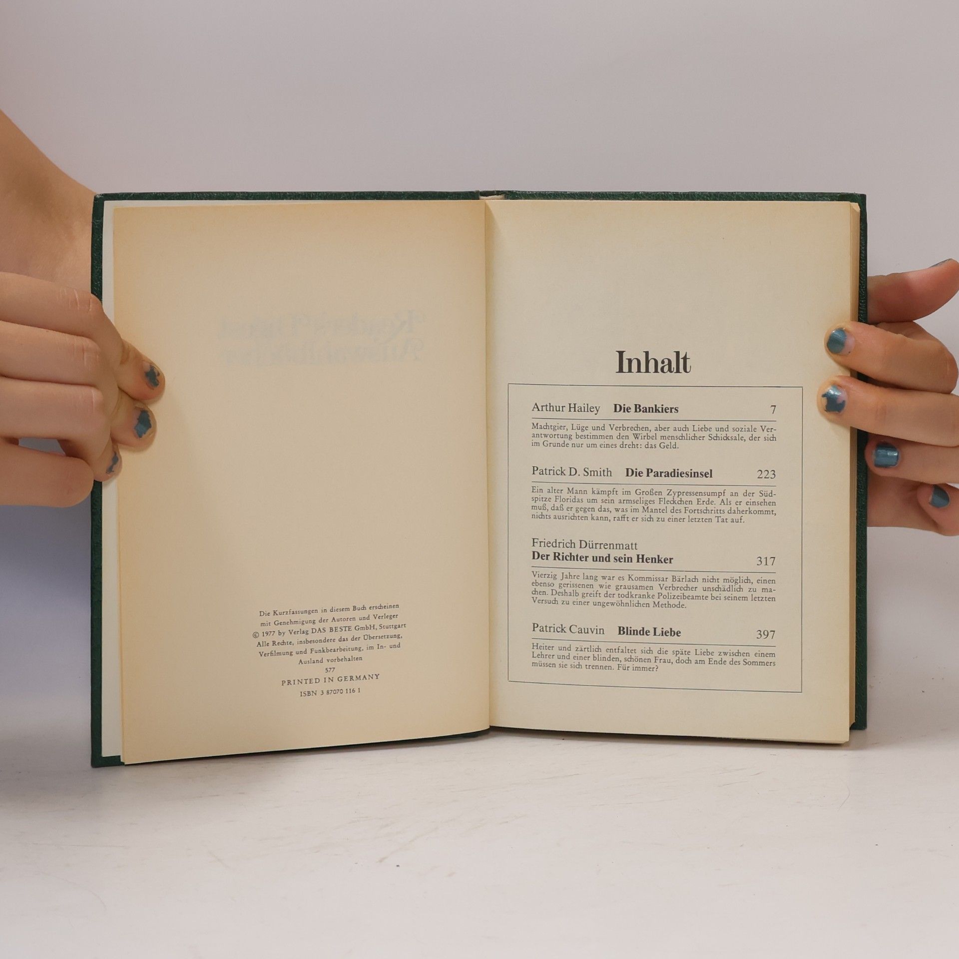 Autorenkollektiv Reader's Digest Auswahlbücher: Die Bankiers; Die Paradiesinsel; Der Richter und sein Henker; Blinde Liebe