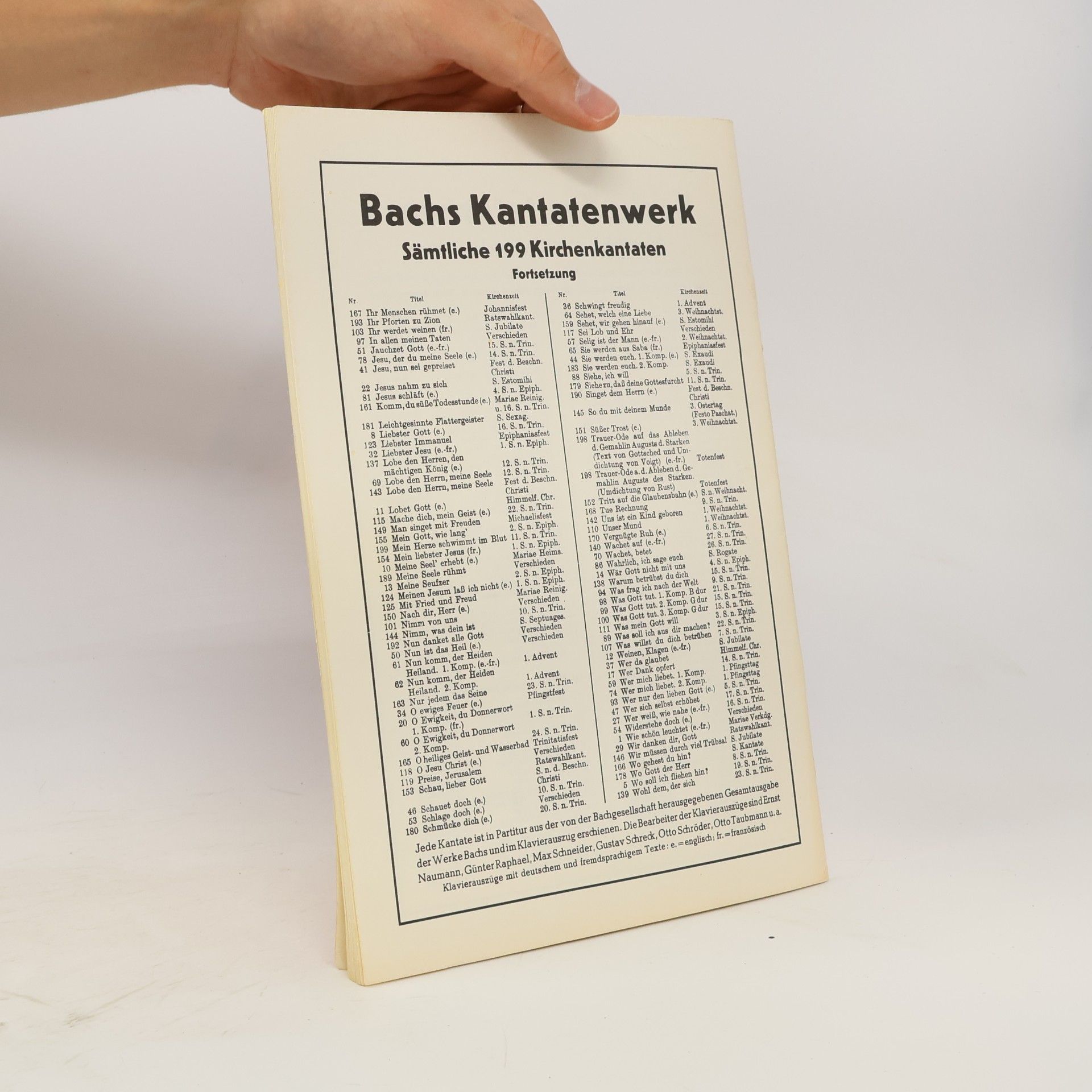 Johann Sebastian Bach Kantate Nr. 150