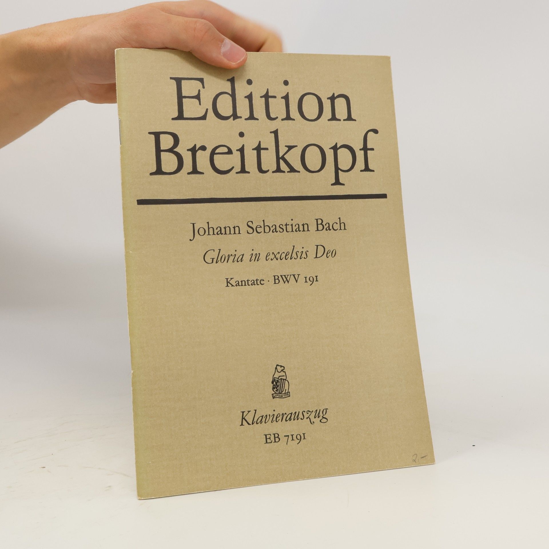 Johann Sebastian Bach Edition Breitkopf BWV 191. Gloria in excelsis Deo