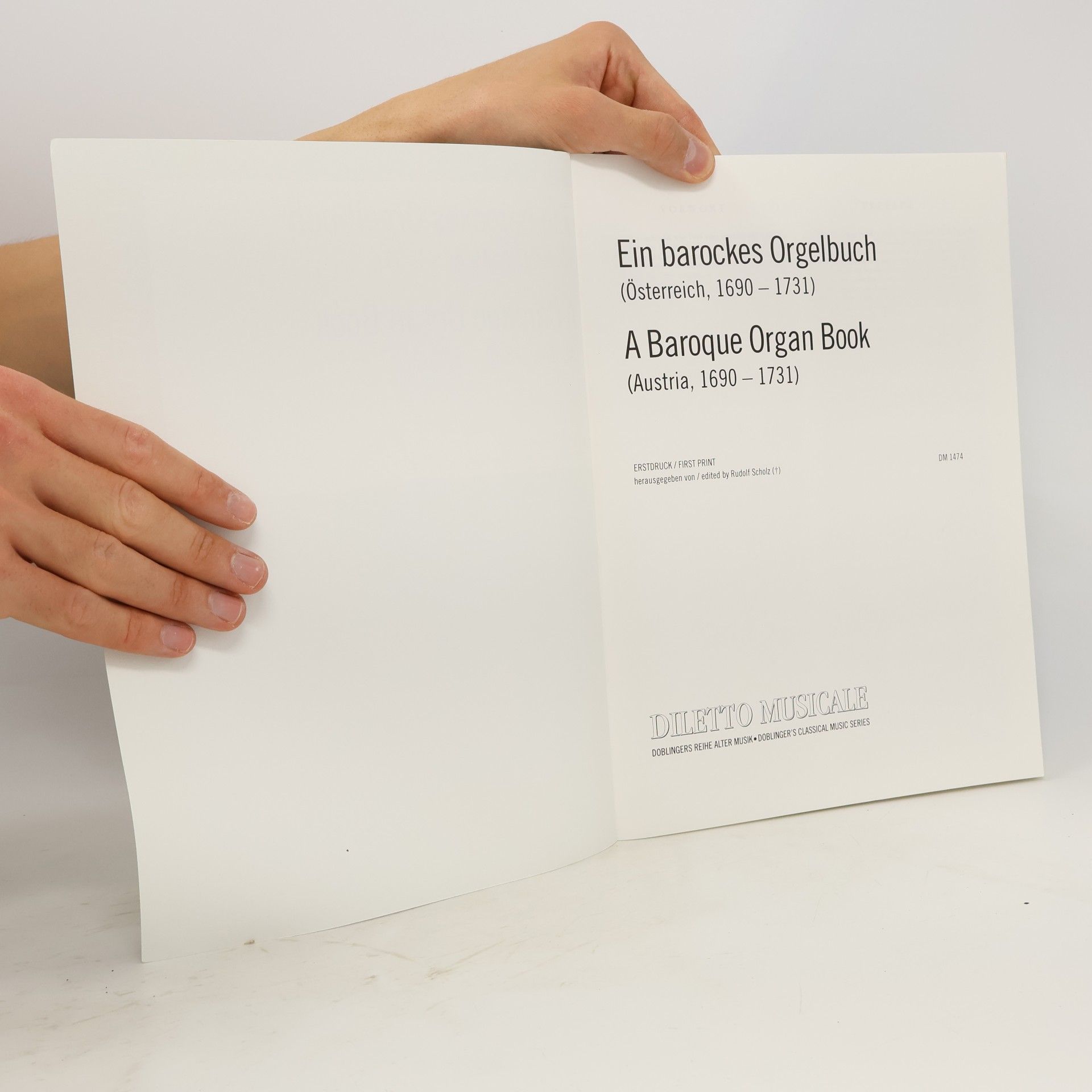 Rudolf Scholz Diletto Musicale: Ein barockes Orgelbuch