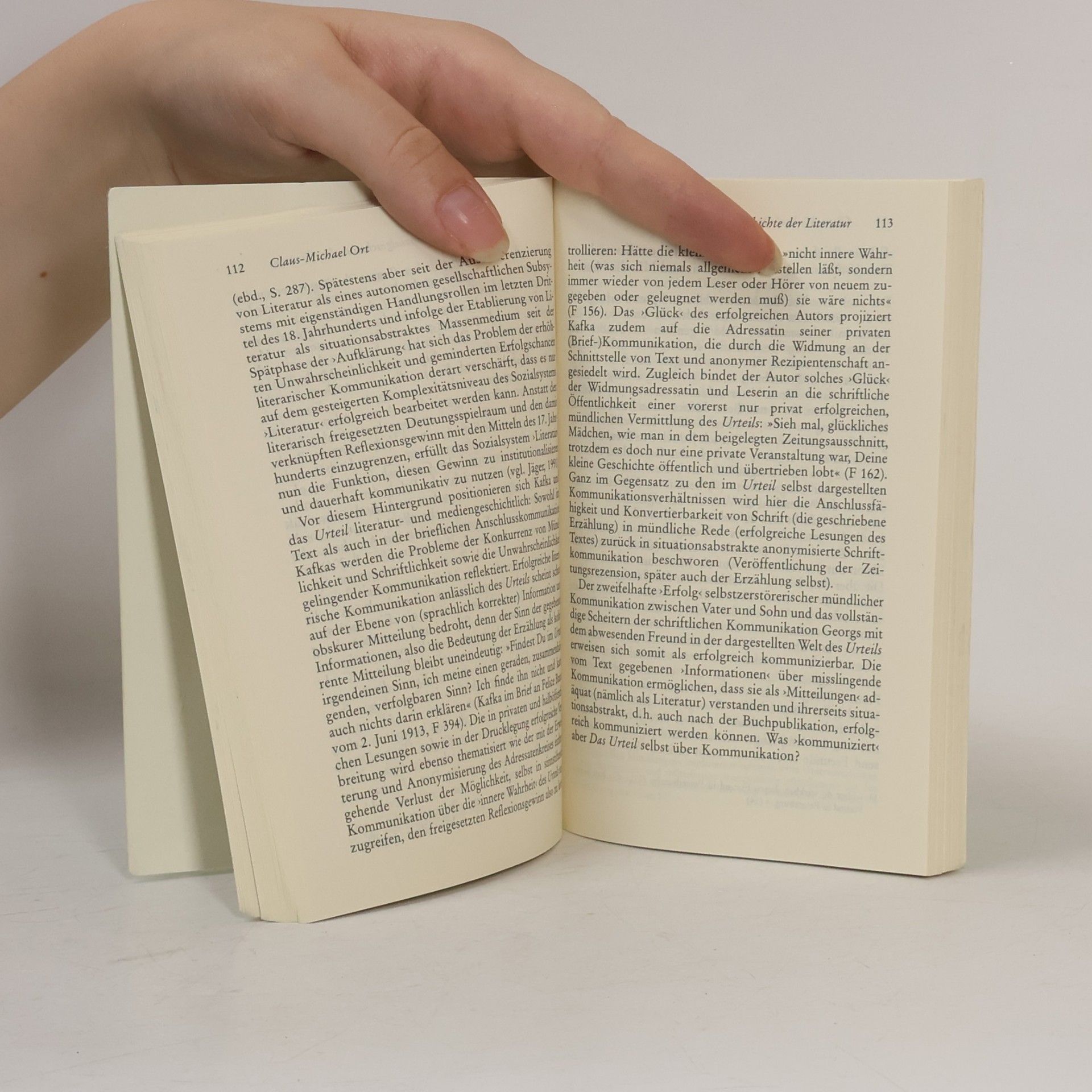 Oliver Jahraus Kafkas "Urteil" und die Literaturtheorie : zehn Modellanalysen