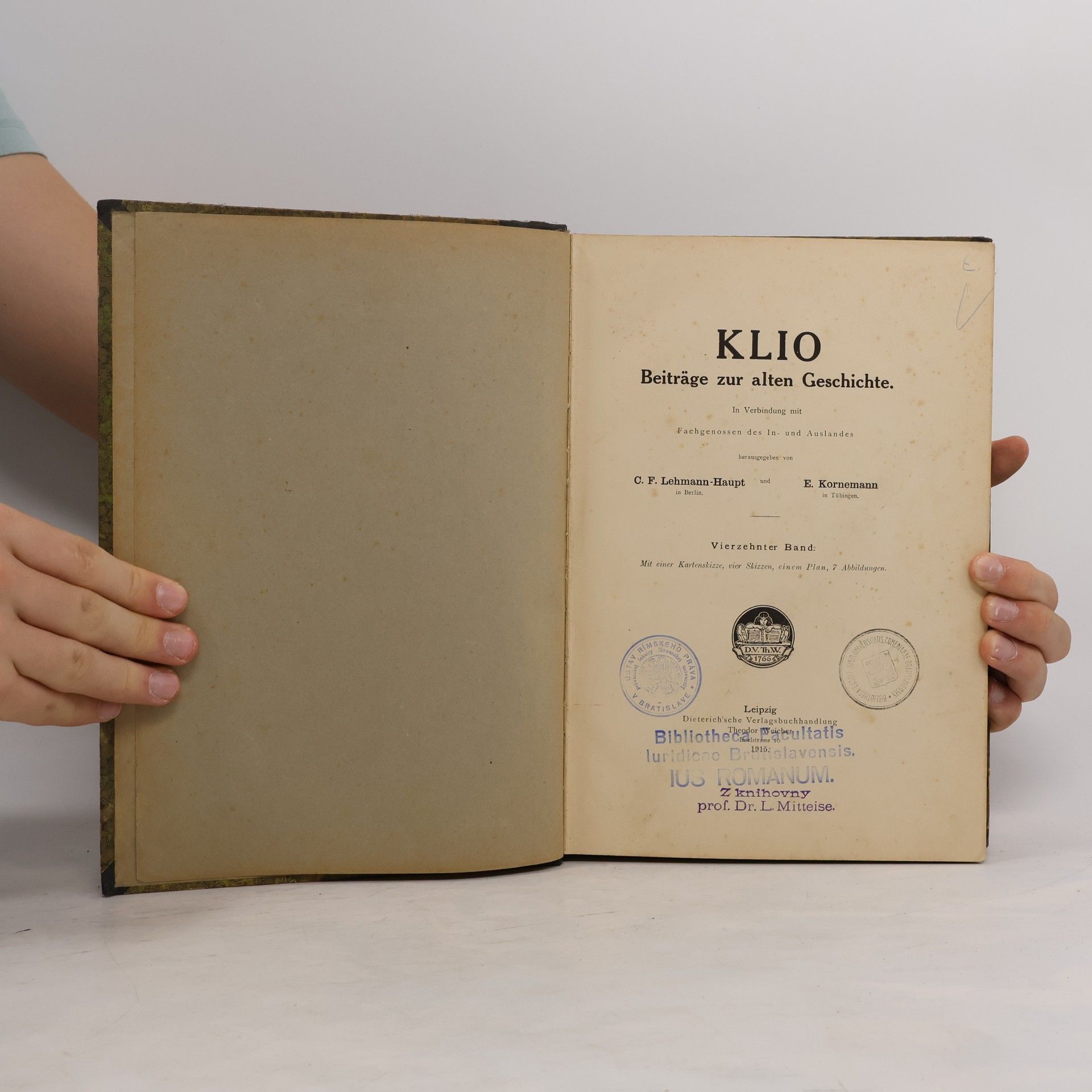 Carl Friedrich Lehmann-Haupt Klio. Beiträge zur alten Geschichte. Vierzehnter Band