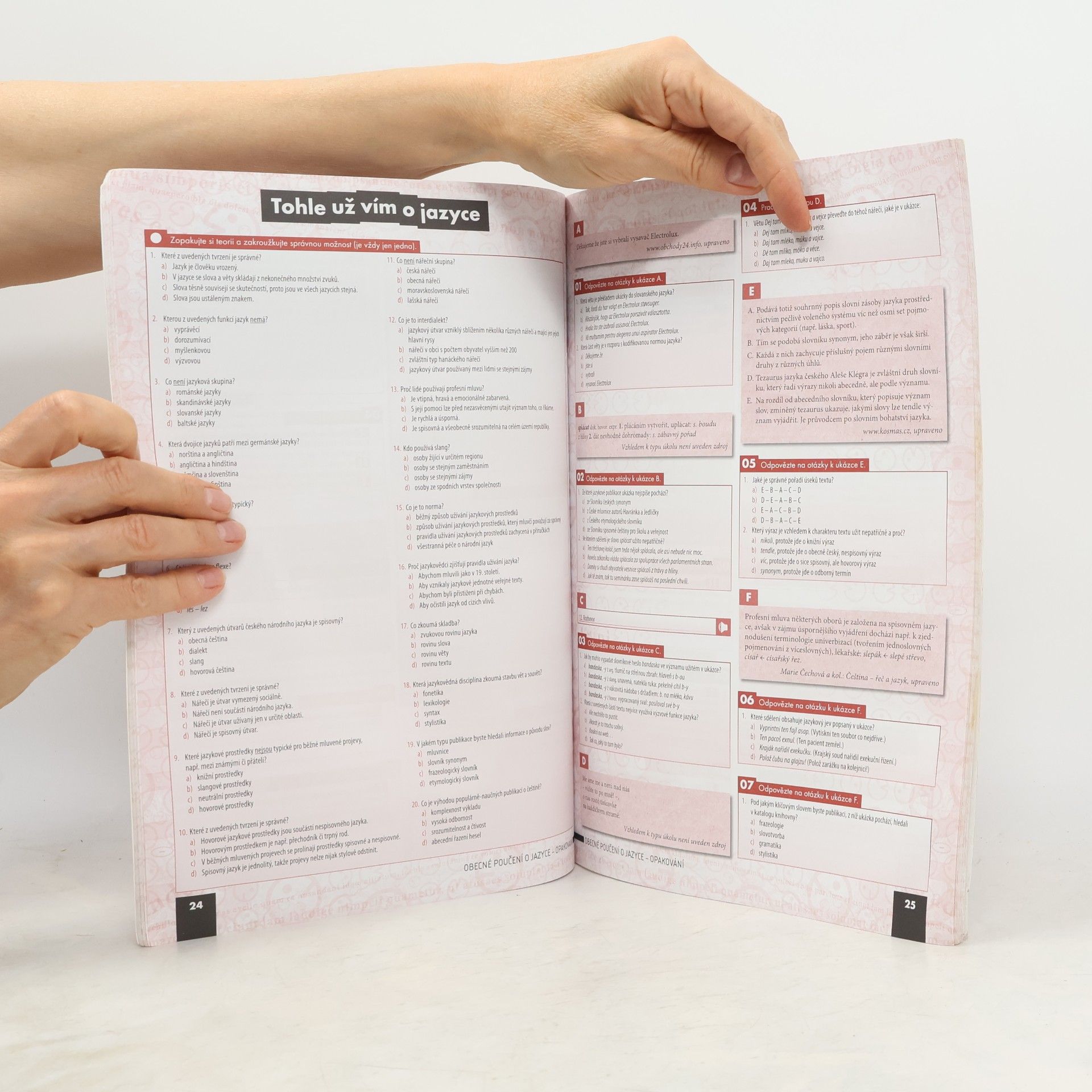 Various authors Český jazyk a komunikace pro střední školy. 1. díl, Pracovní sešit