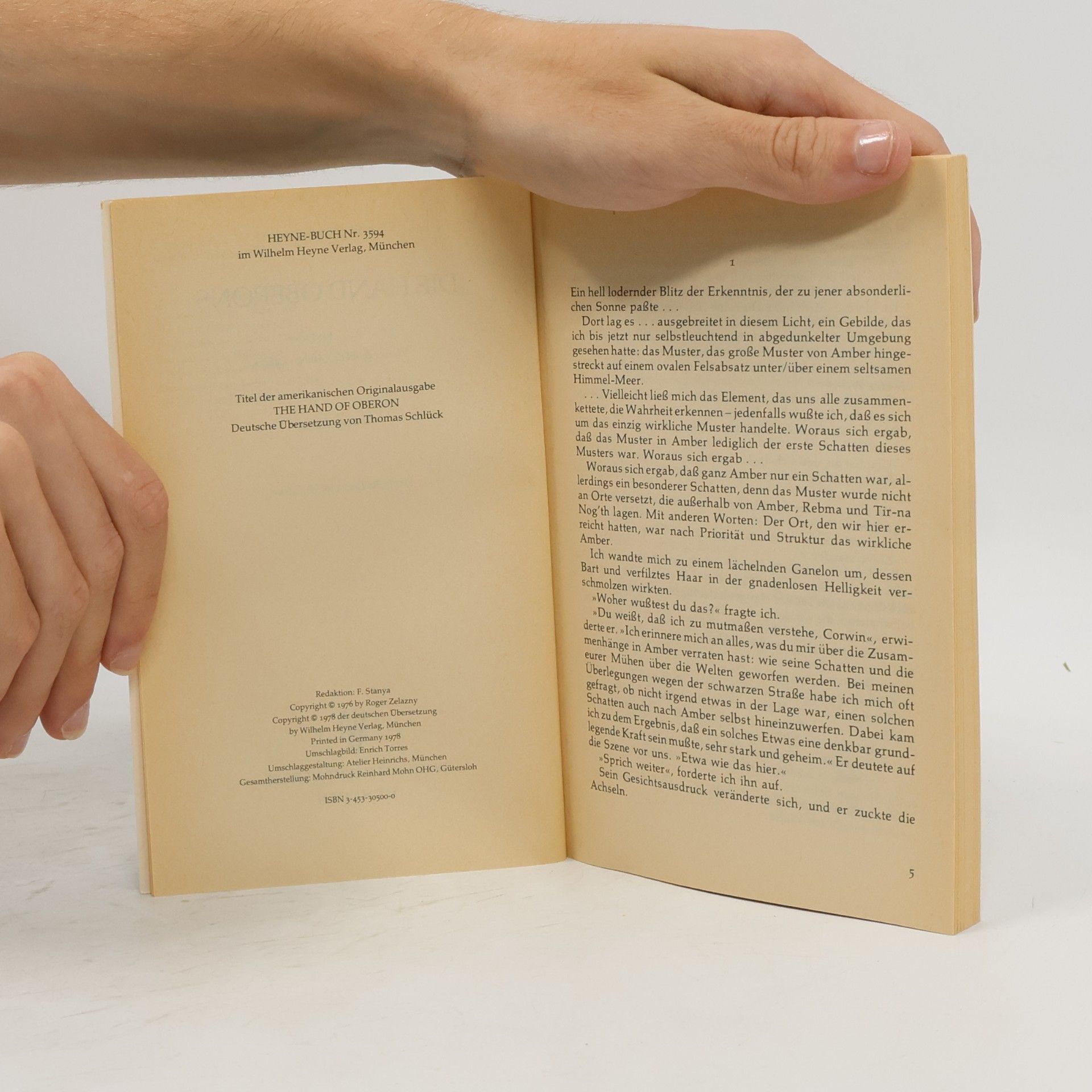 Roger Zelazny Die Chroniken von Amber - Die Hand Oberons