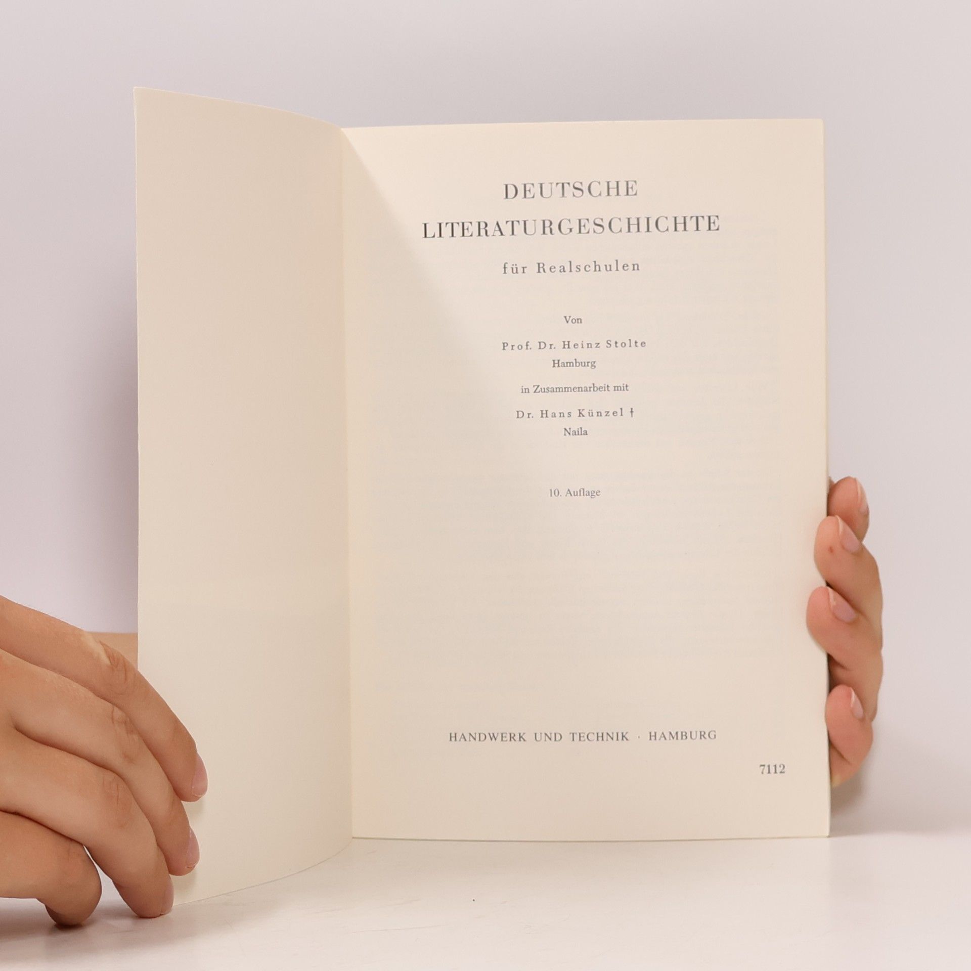 H. Stolte Deutsche Literaturgeschichte für Realschulen