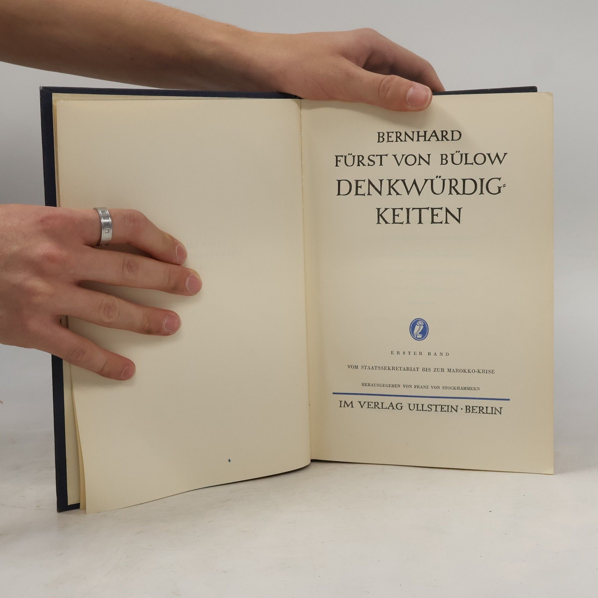 Bernhard von Bülow Denkwürdigkeiten 1