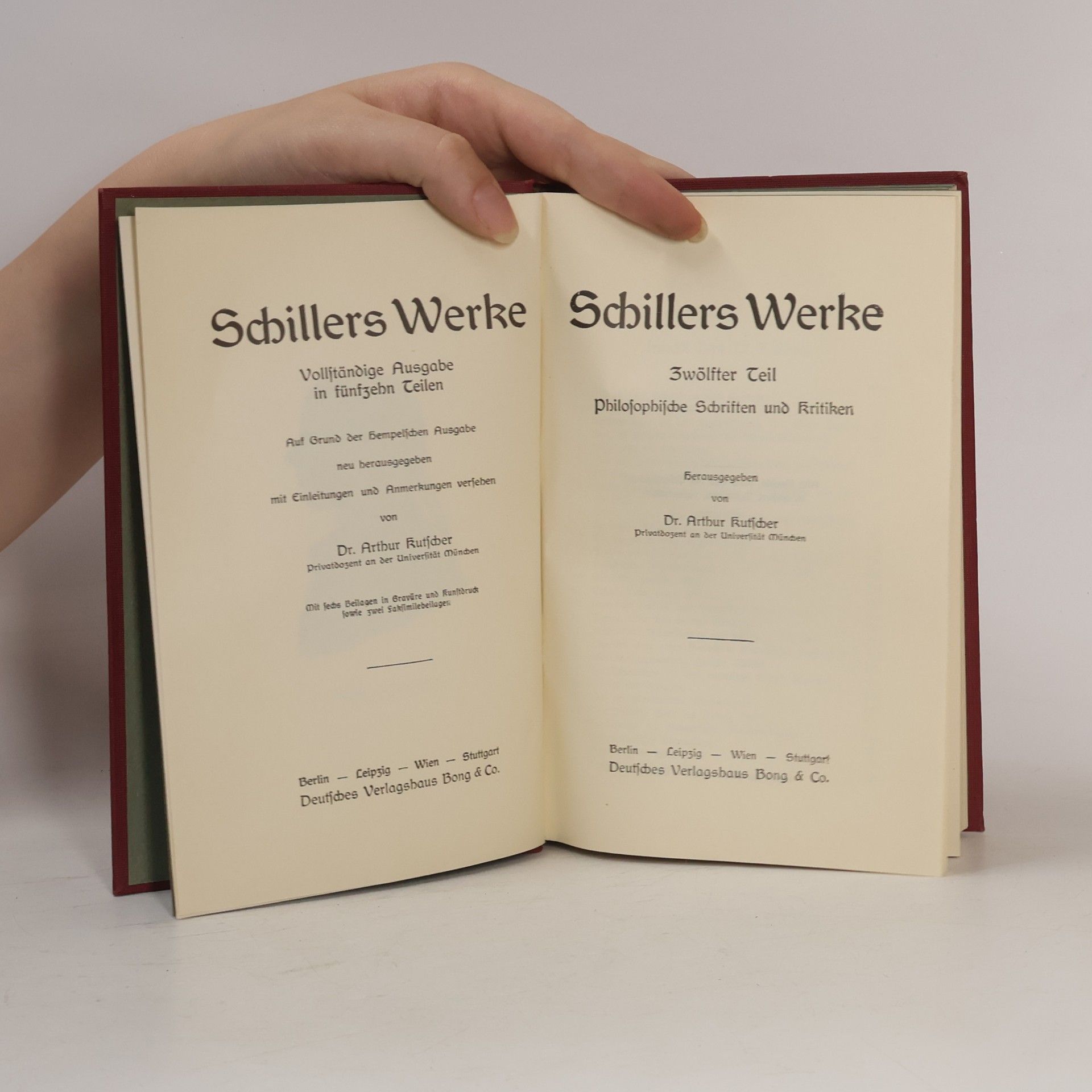 Arthur Rutscher Schillers Werke 12-13