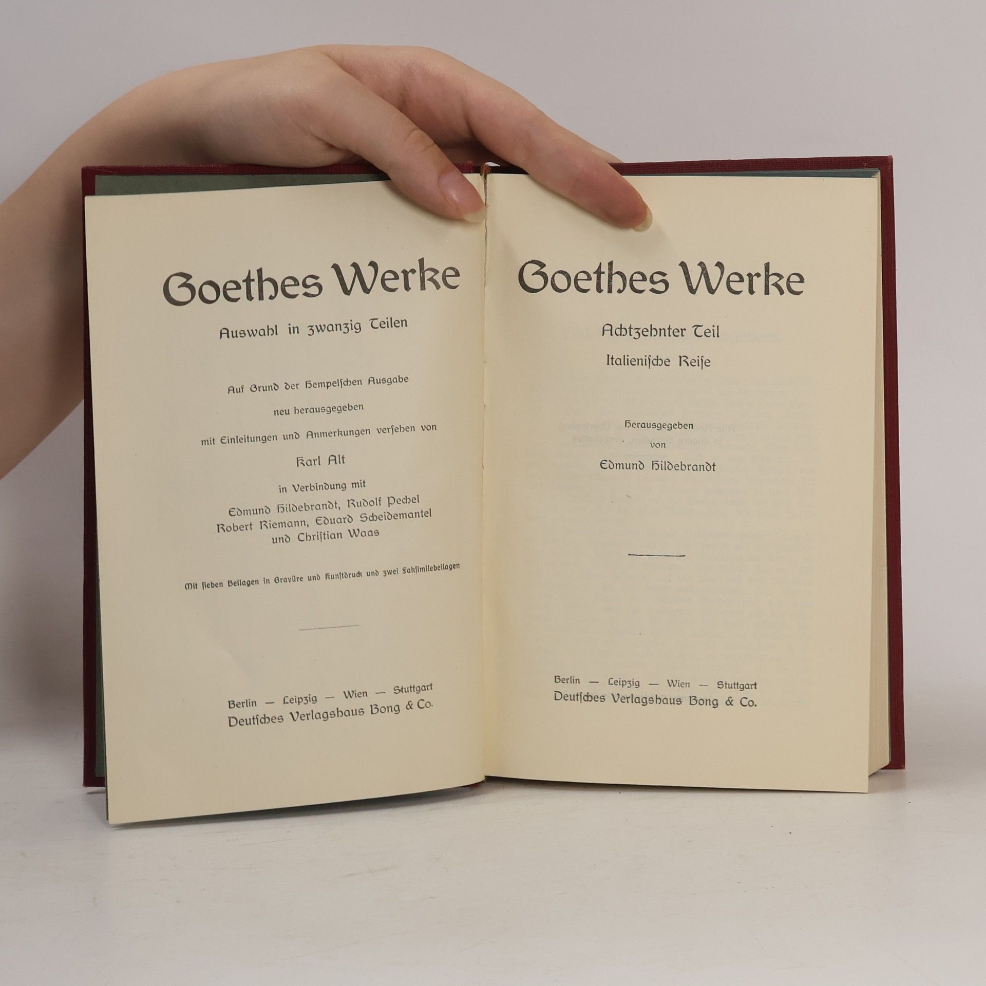 Johann Wolfgang von Goethe Goethes Werke 18-19
