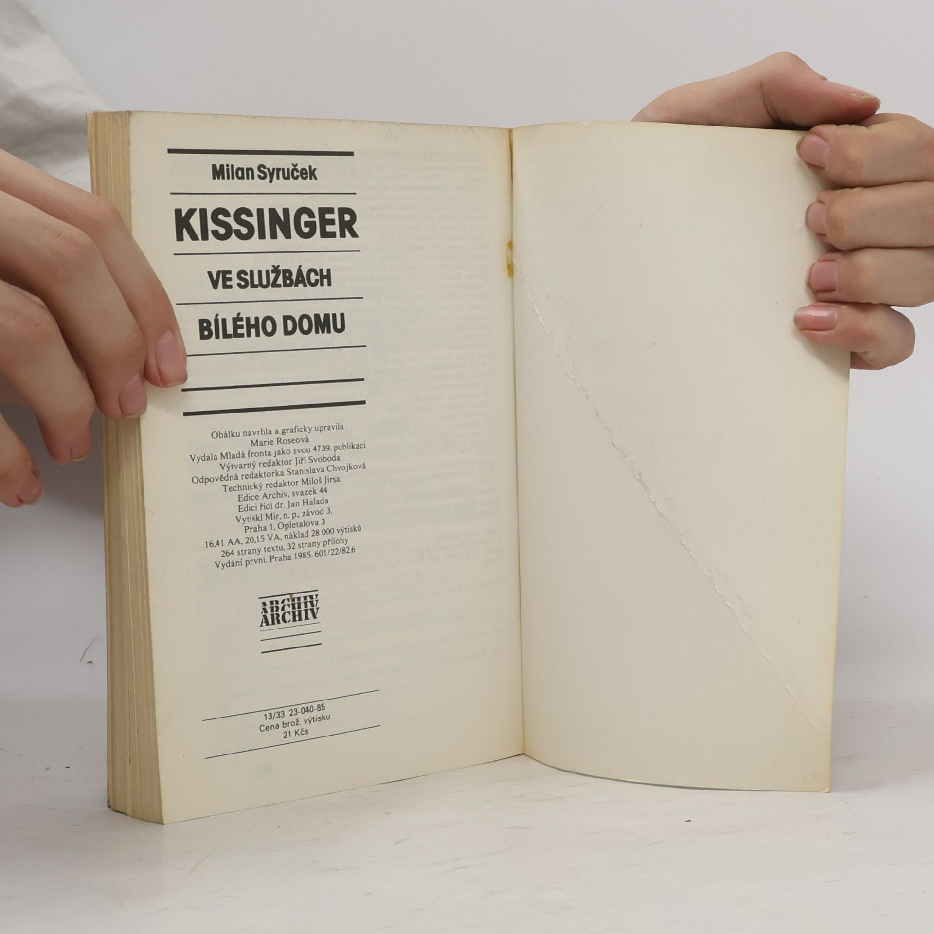Milan Syruček Kissinger ve službách Bílého domu
