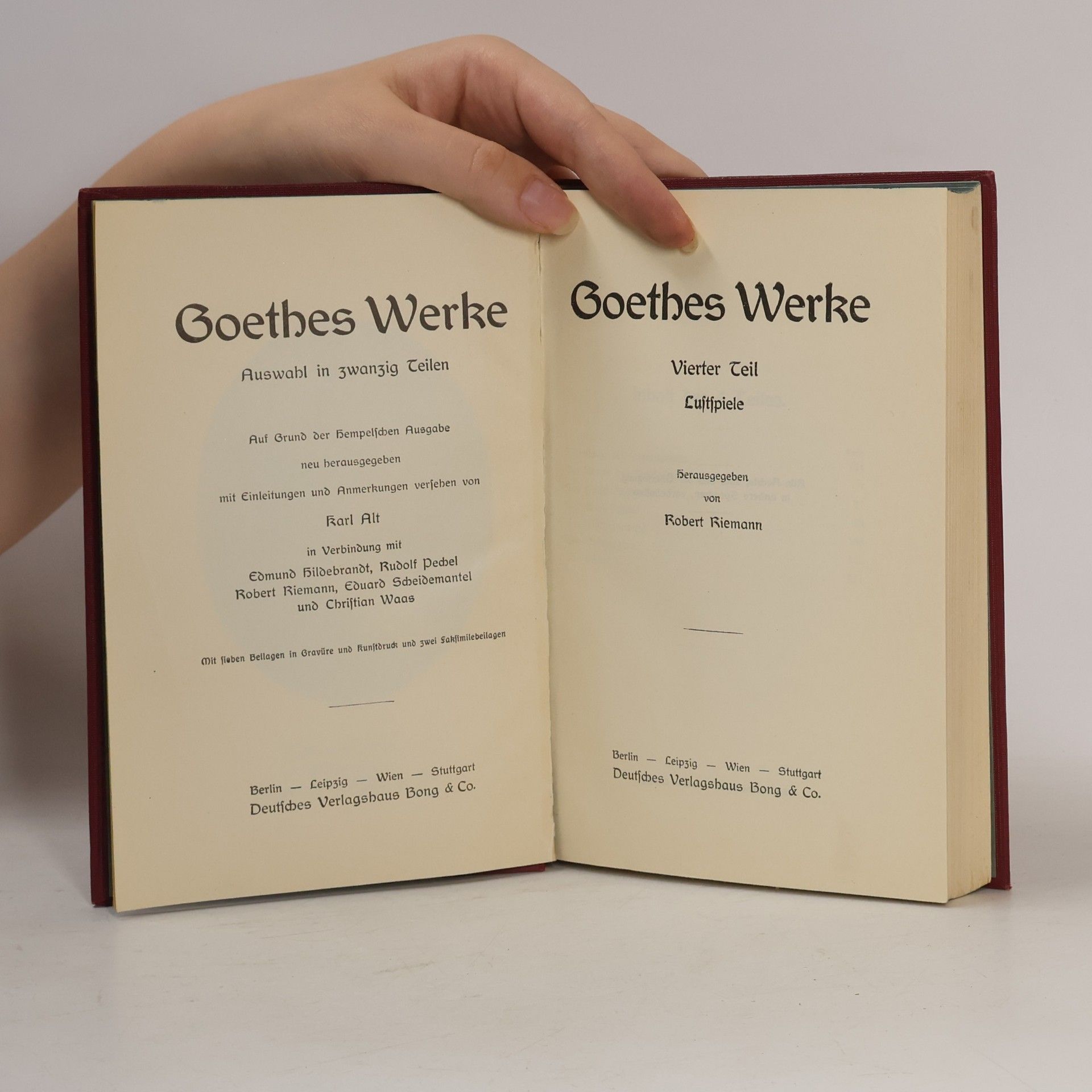 Robert Riemann Goethes Werke 4-6