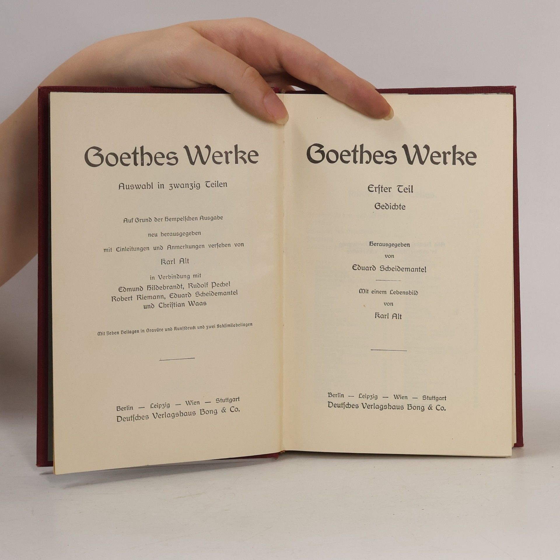 Johann Wolfgang von Goethe Goethes Werke. Erster Teil. Gedichte