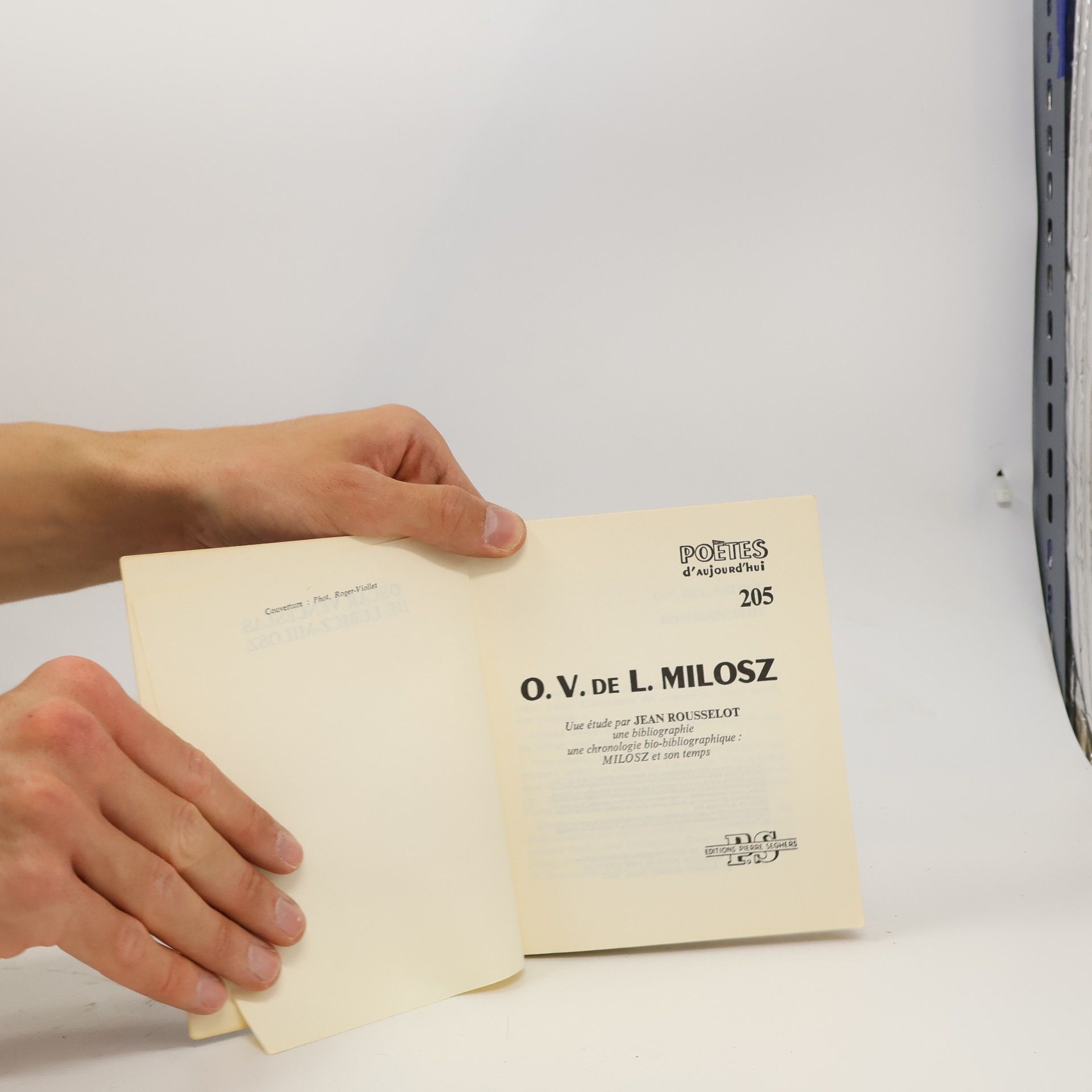 Jean Rousselot Poètes d'aujourd'hui 205. O. V. de L. Milosz