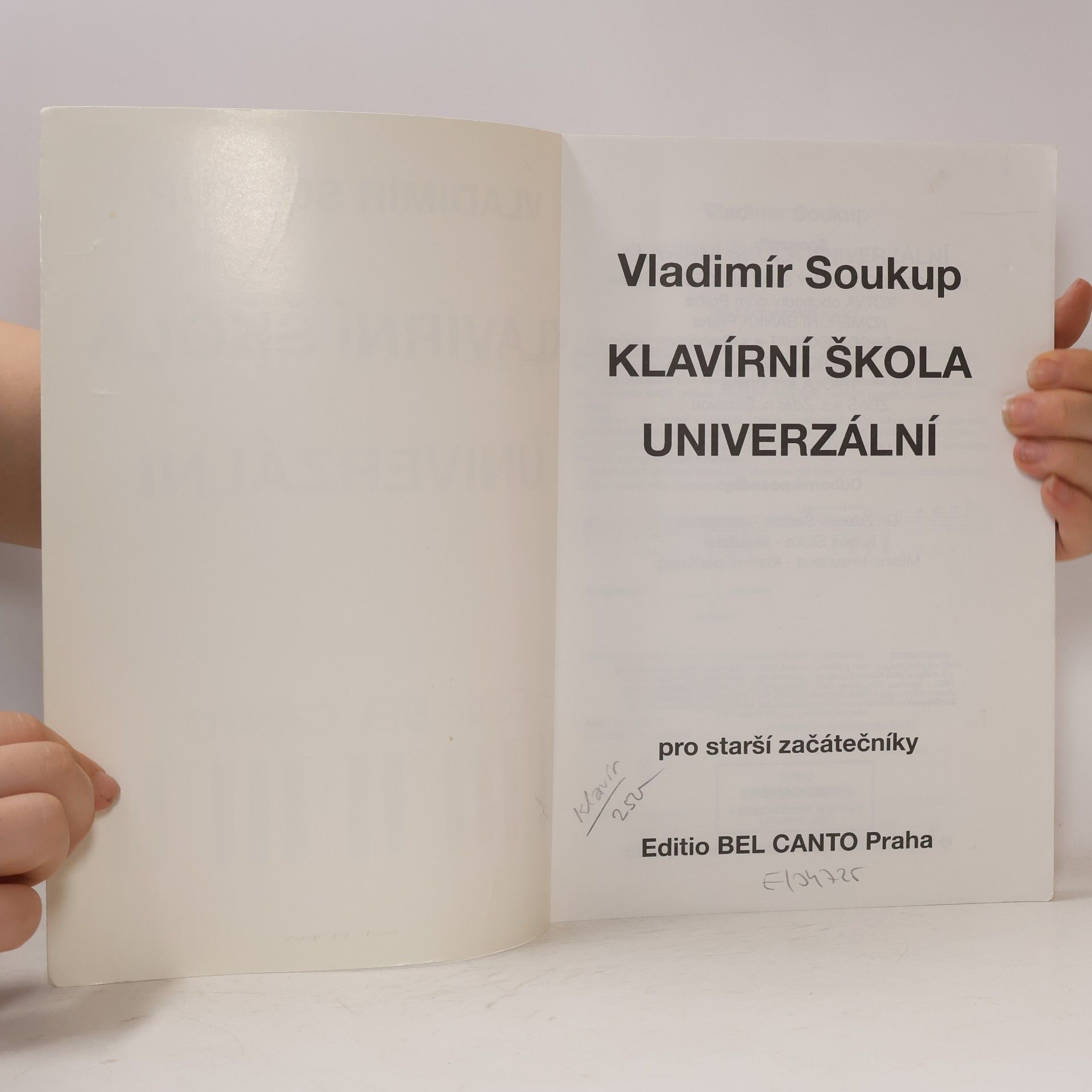 Vladimír Soukup Klavírní škola univerzální