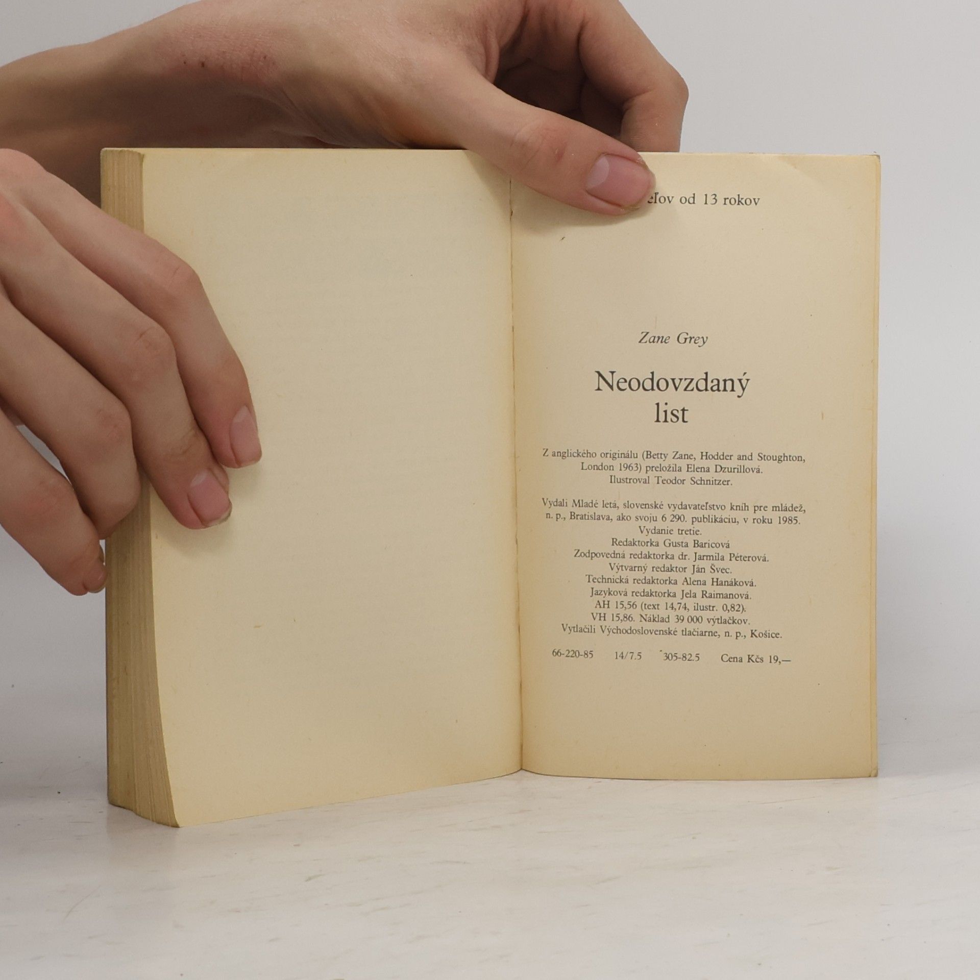Zane Grey Neodovzdaný list