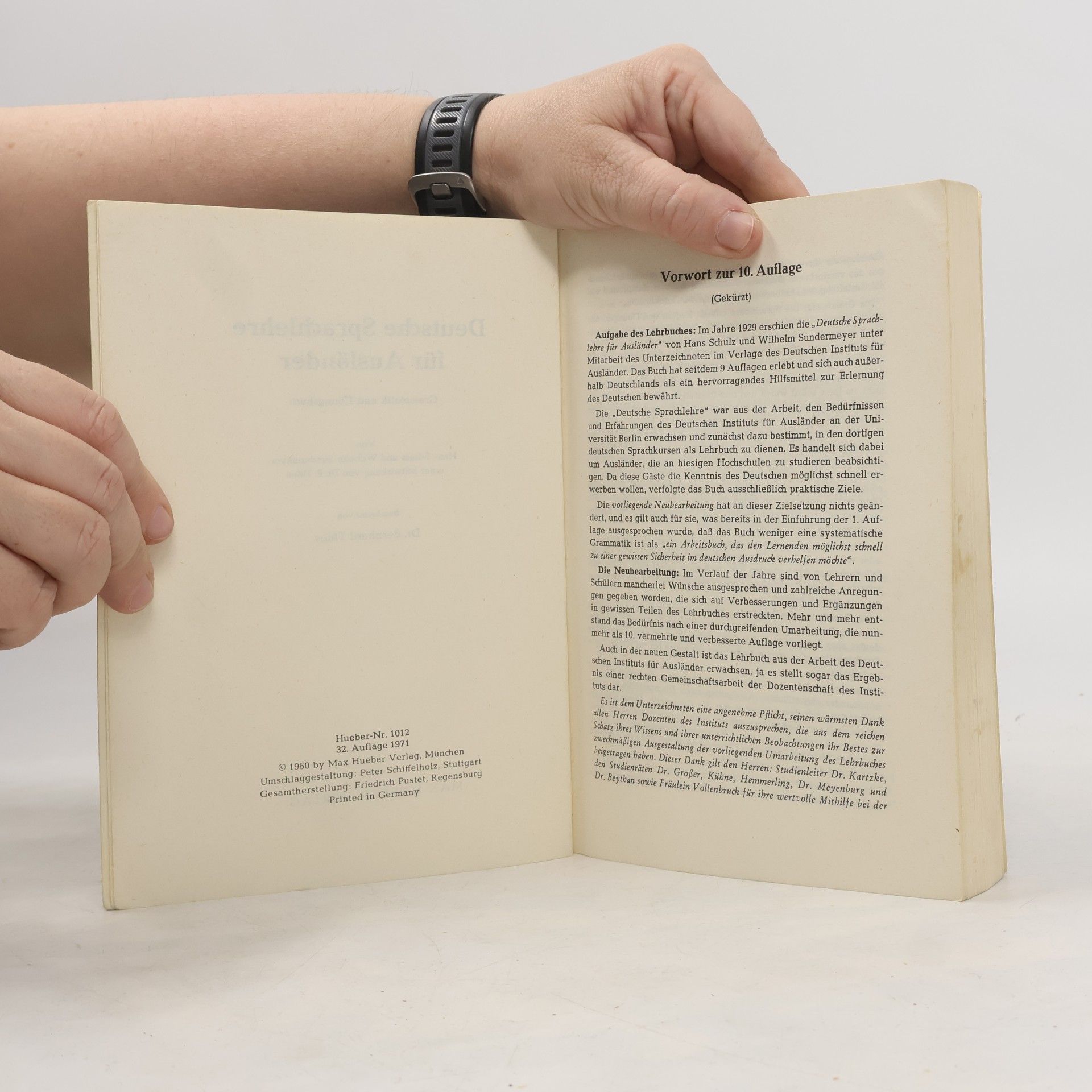 Schulz Sundermeyer Deutsche Sprachlehre für Ausländer