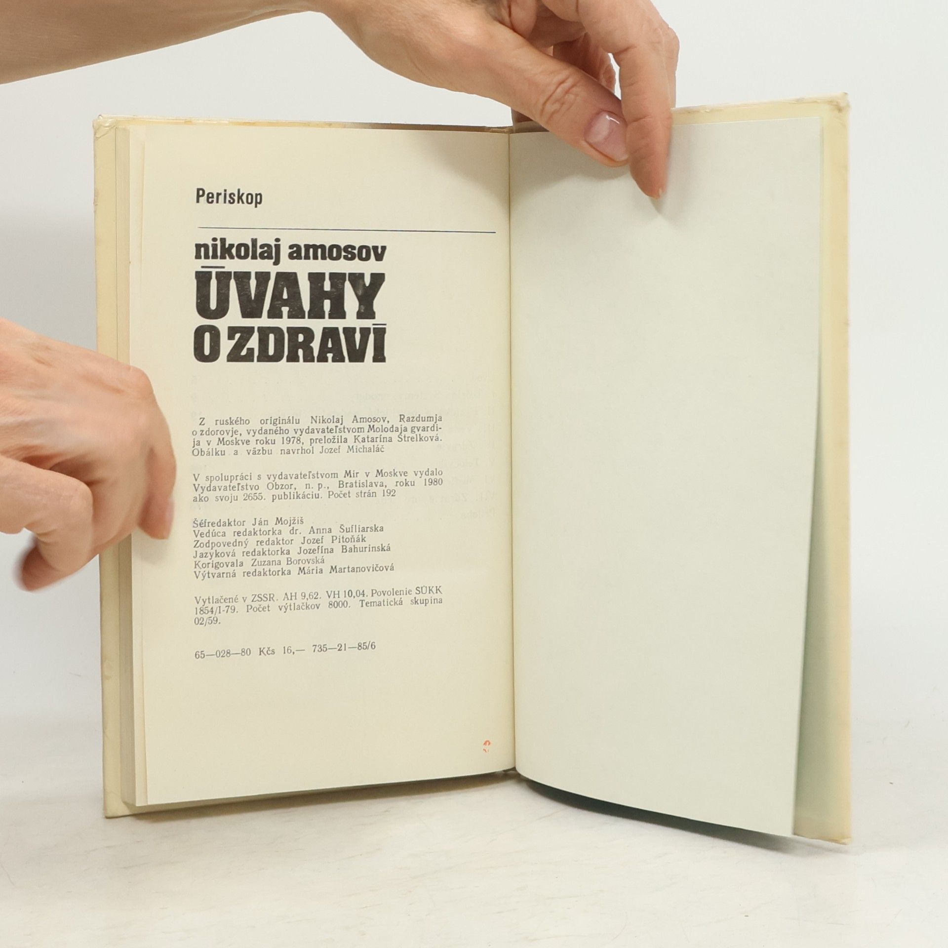 Nikolaj Amosov Úvahy o zdraví