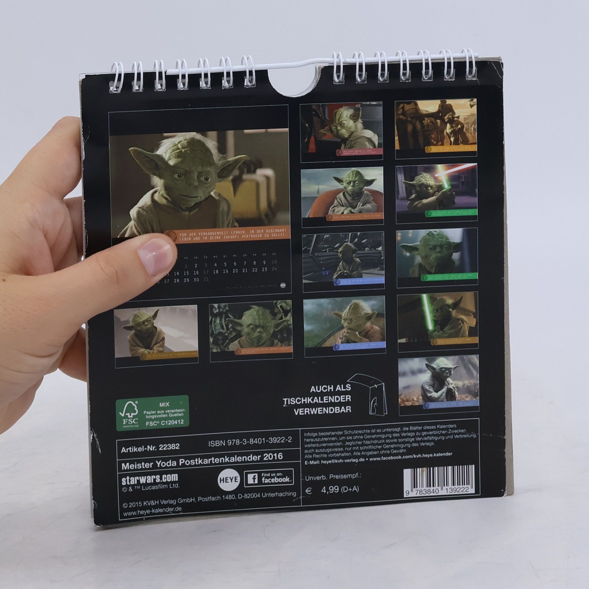 kolektiv Star Wars: Meister Yoda Kalender 2016