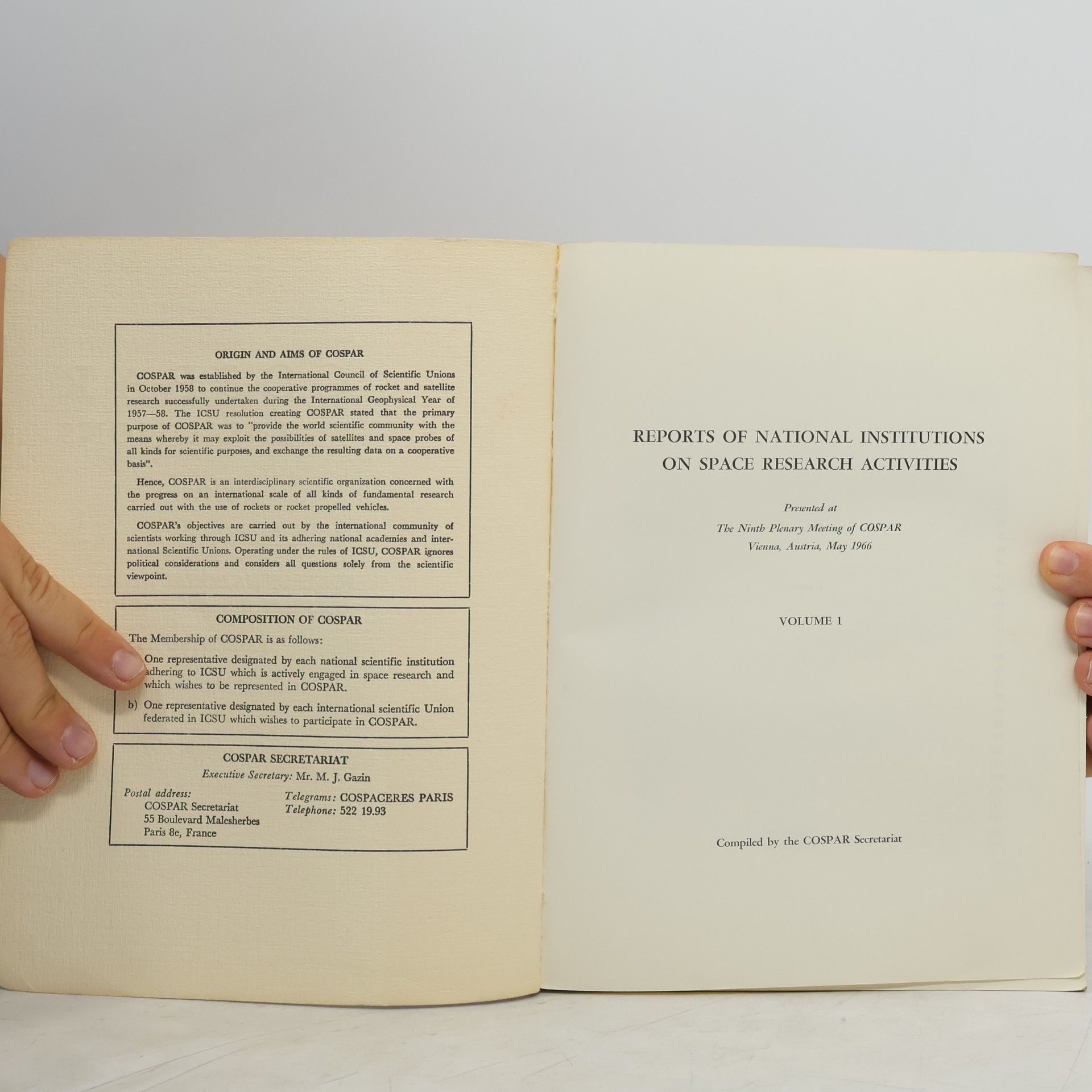 Various authors Cospar Transactions 1