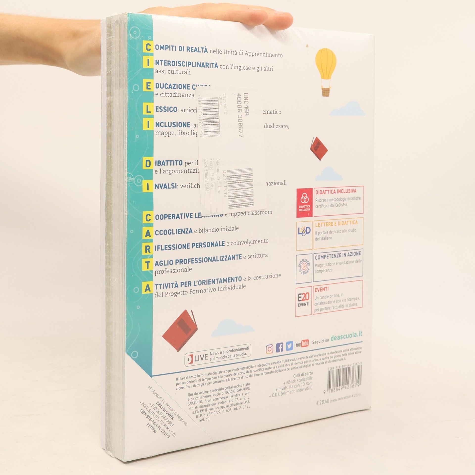 Marco Manzuoli Cieli di carta INVALSI. Per le scuole superiori. Con e-book. Con espansione online