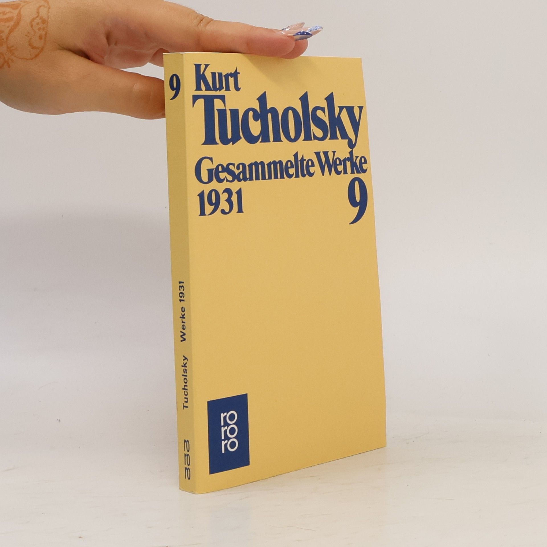 Kurt Tucholsky Gesammelte Werke VIIII. 1931.