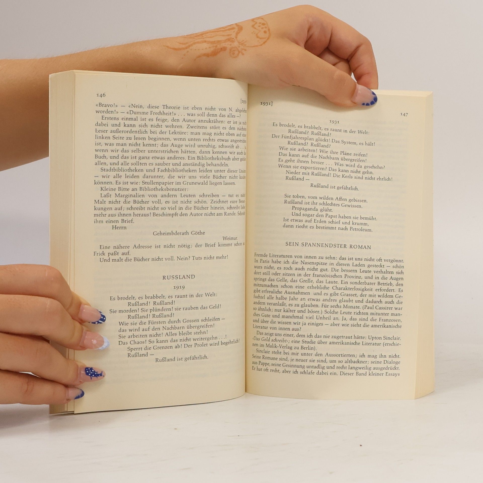 Kurt Tucholsky Gesammelte Werke VIIII. 1931.