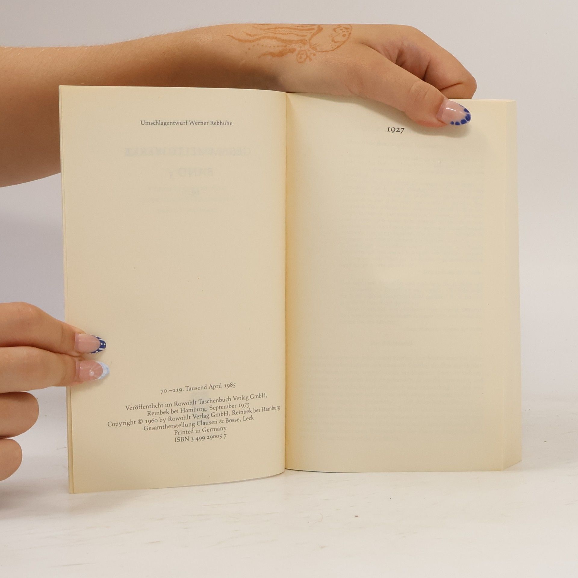Kurt Tucholsky Gesammelte Werke V. 1927.