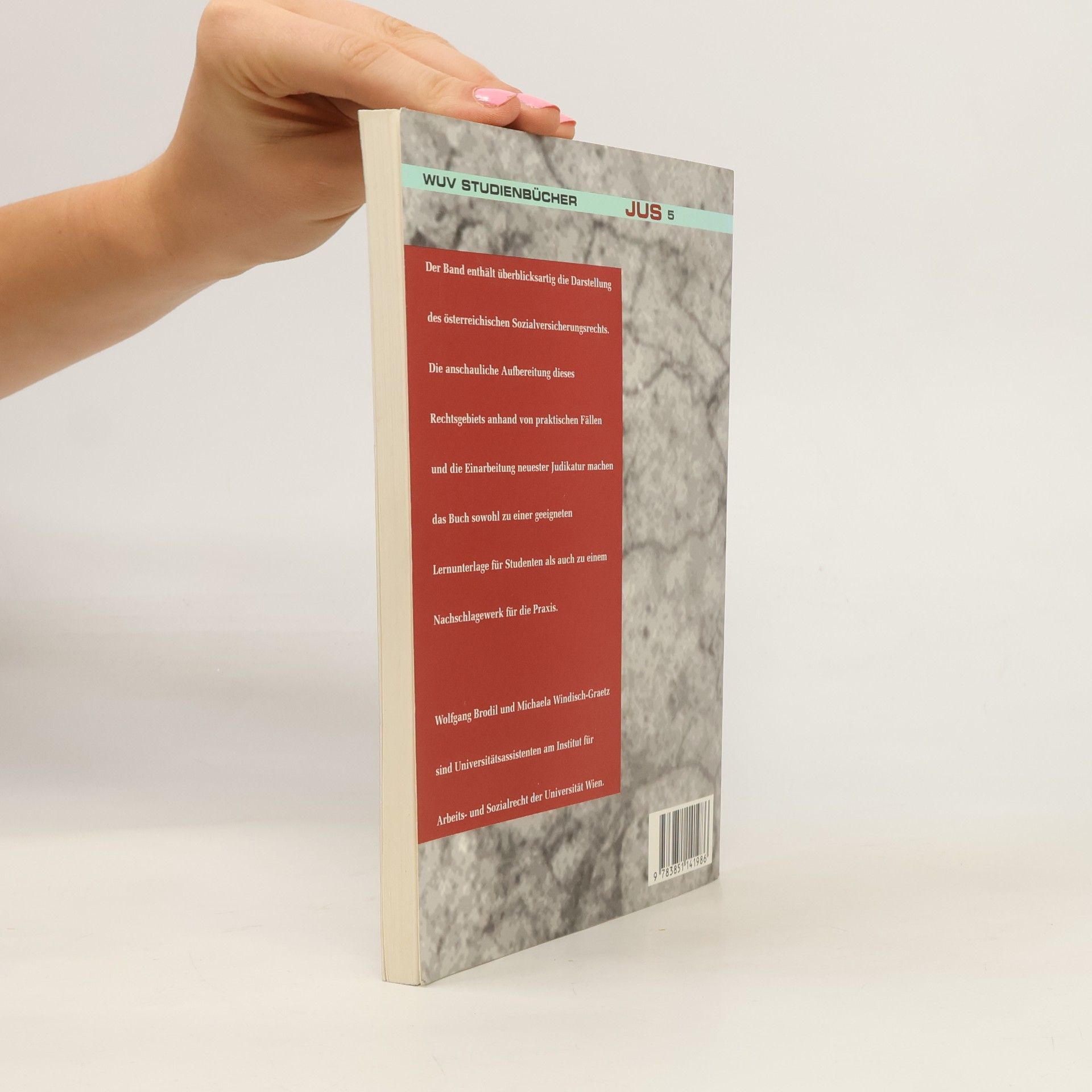 Wolfgang Brodil WUV Studienbücher JUS - 5: Sozialversicherungsrecht in Grundzügen