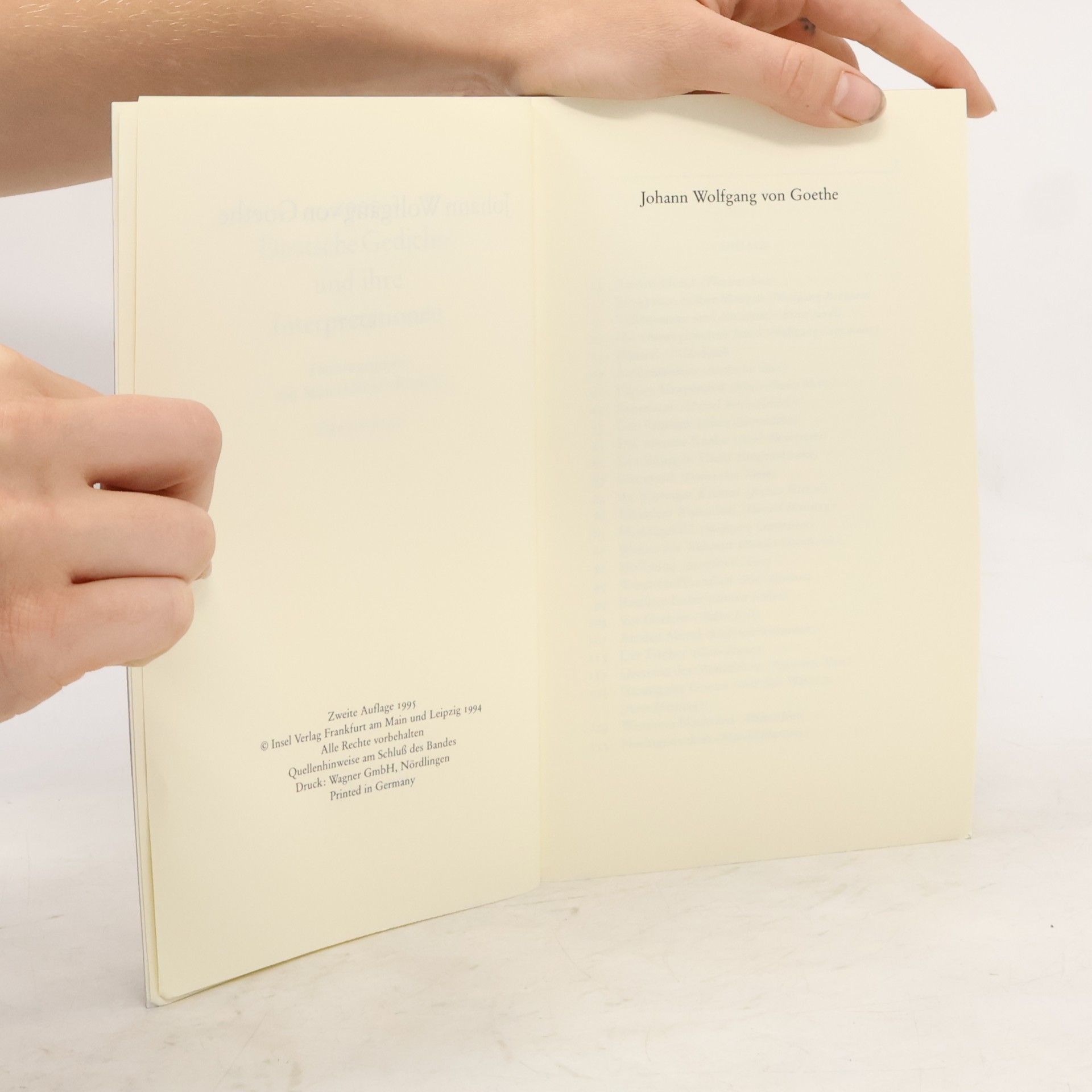 Marcel Reich-Ranicki 1000 Deutsche Gedichte und ihre Interpretationen, 10 Bde., Bd.2, Johann Wolfgang von Goethe