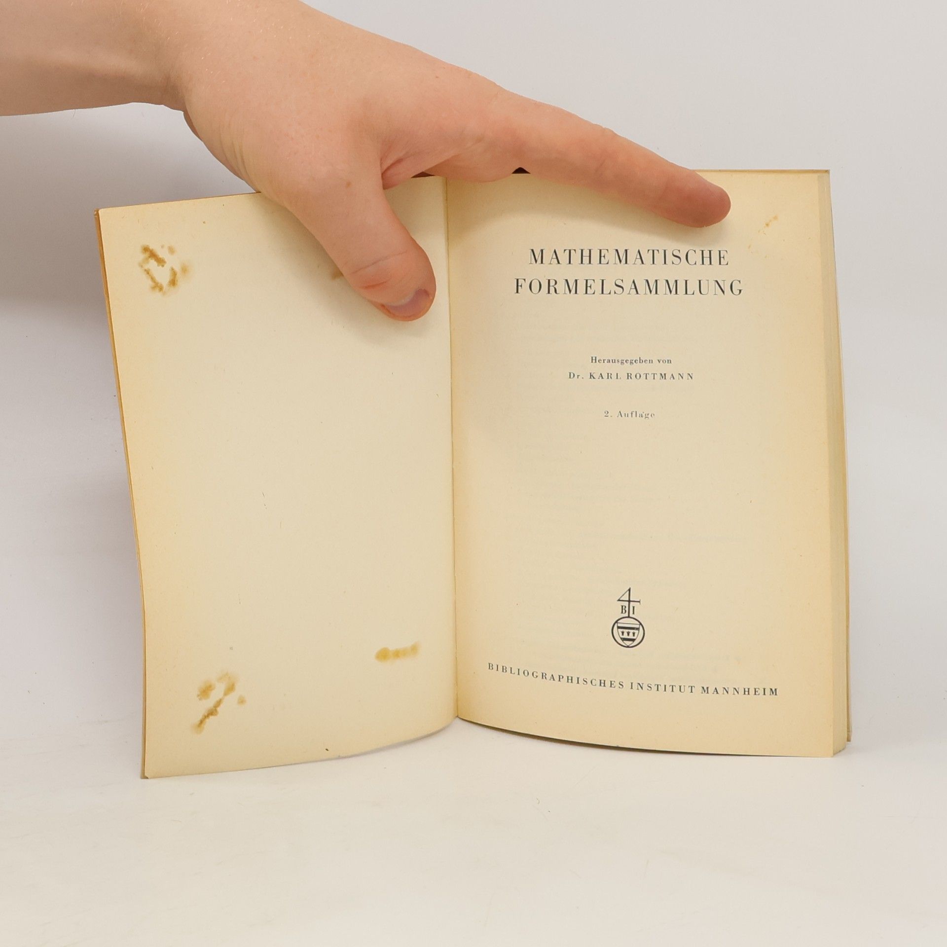 Karl Rottmann Mathematische Formelsammlung