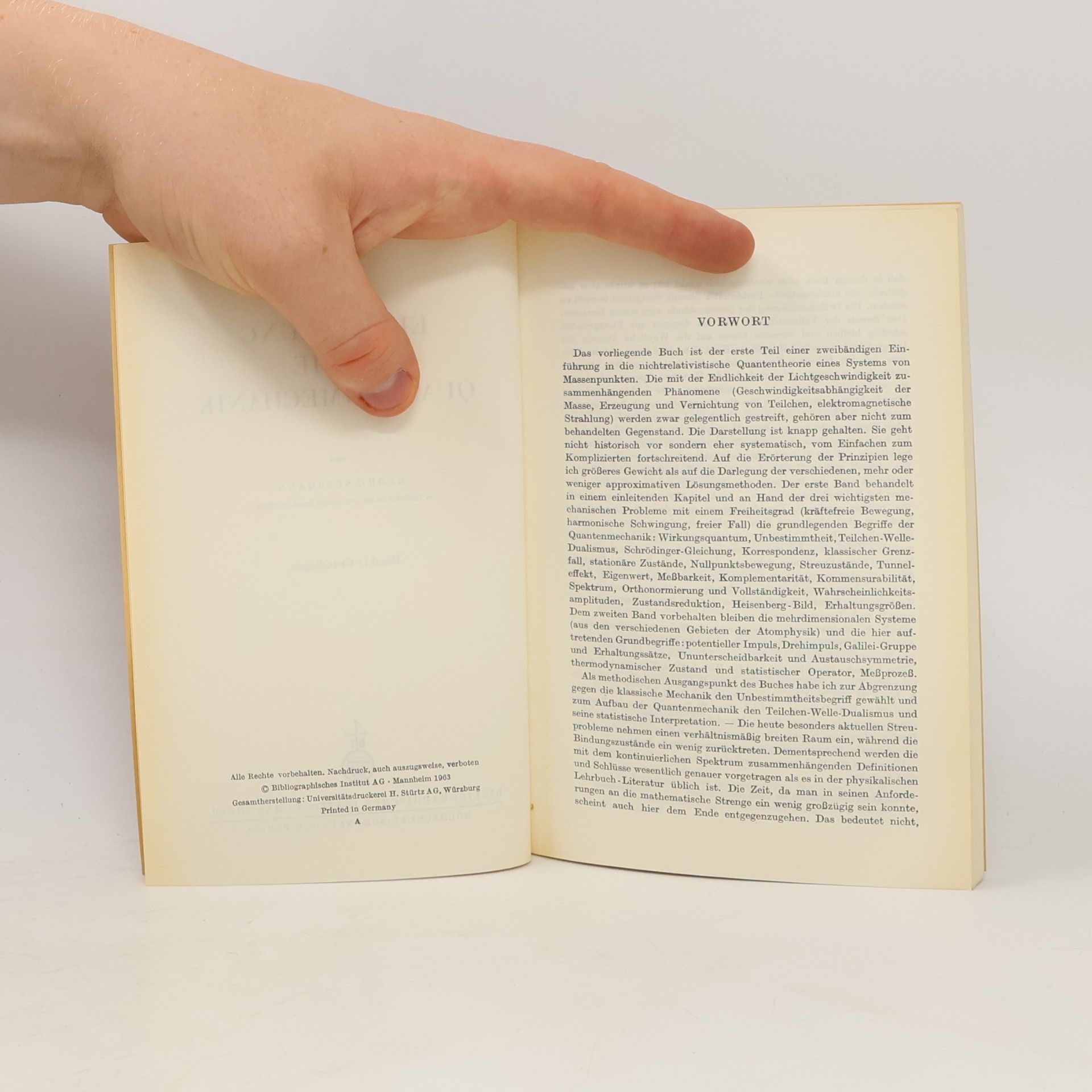 Georg Süssmann Einführung in die Quantenmechanik I