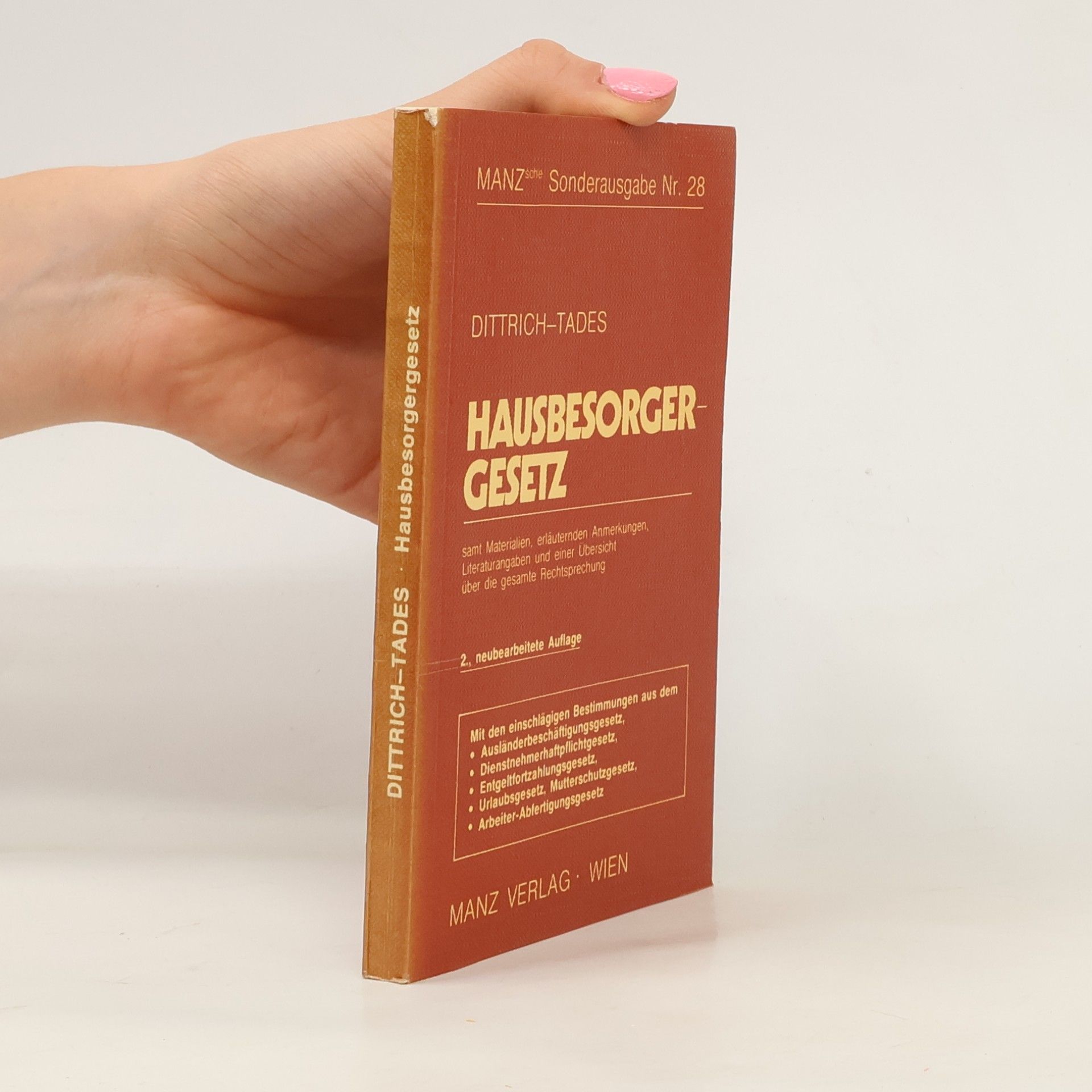 Helmuth Tades Hausbesorgergesetz - 2., neubearbeitete Auflage