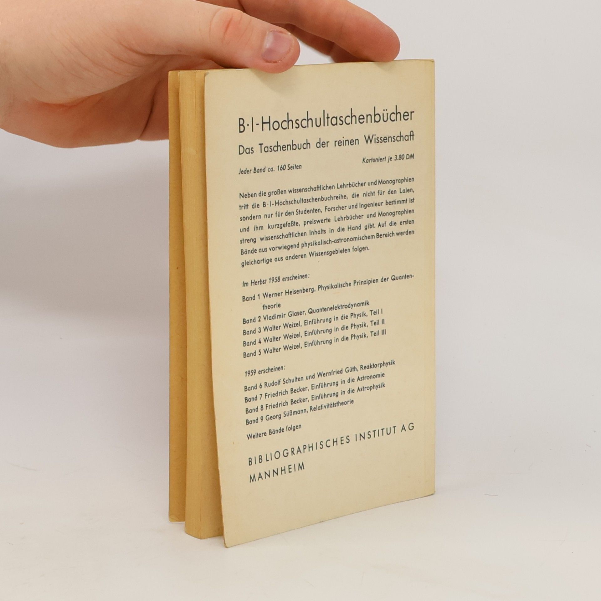 Walter Weizel Einführung in die Physik I