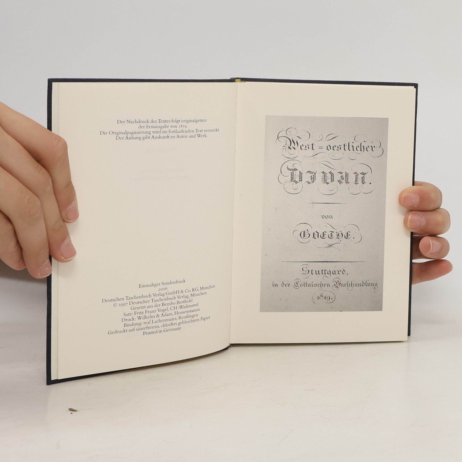 Johann Wolfgang von Goethe West-oestlicher Divan