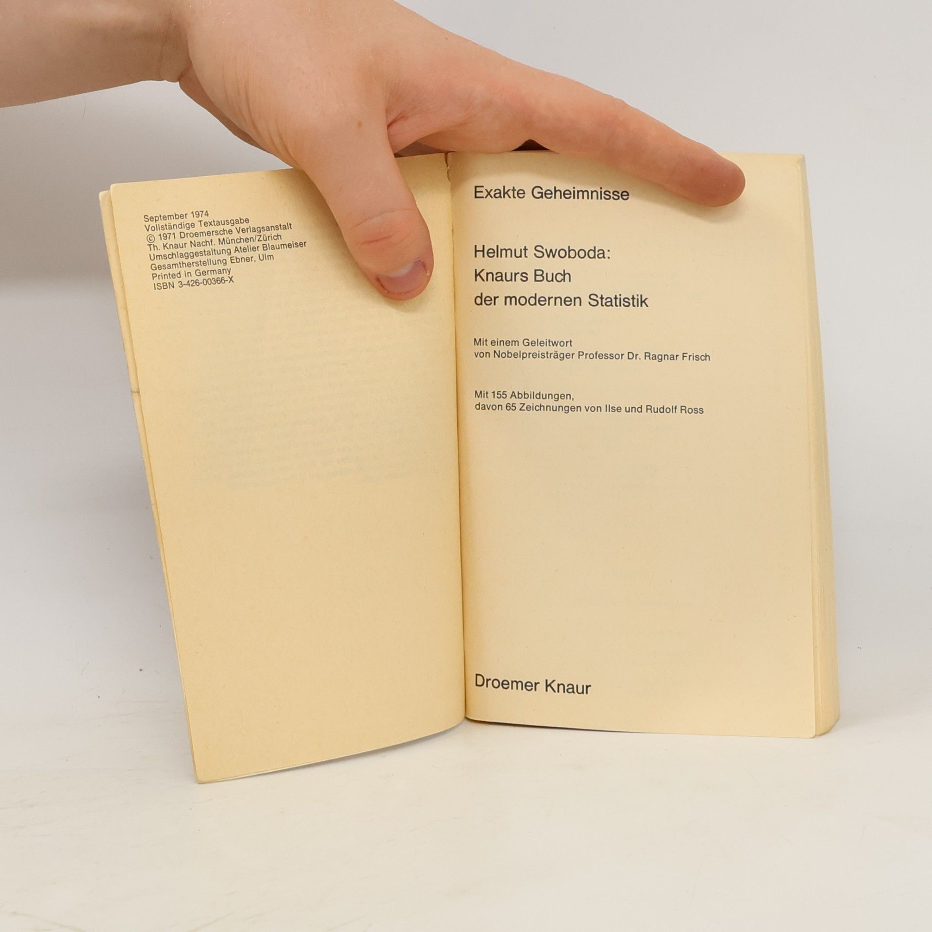 Helmut Swoboda Knaurs Buch der modernen Statistik