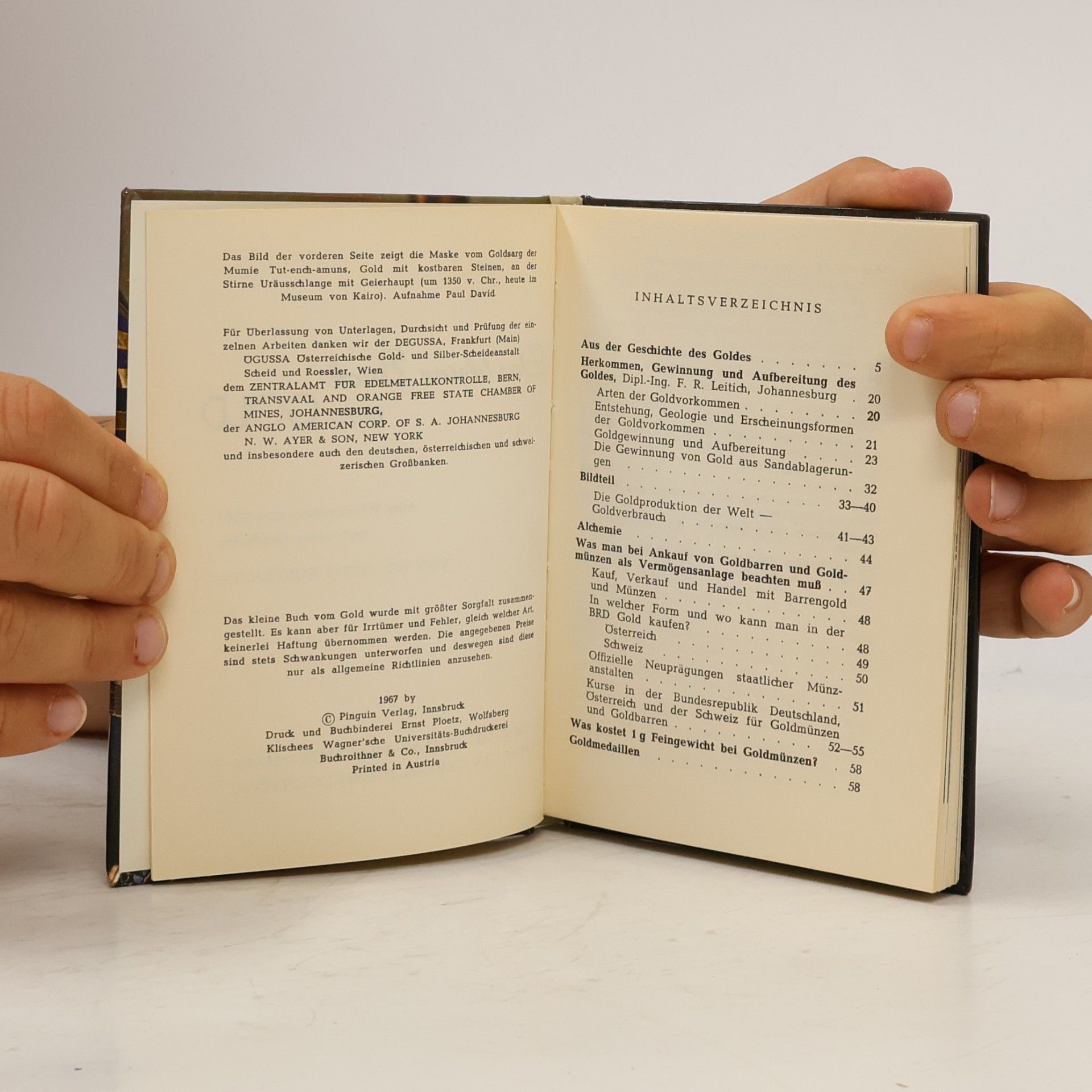Various authors Das kleine Buch vom Gold