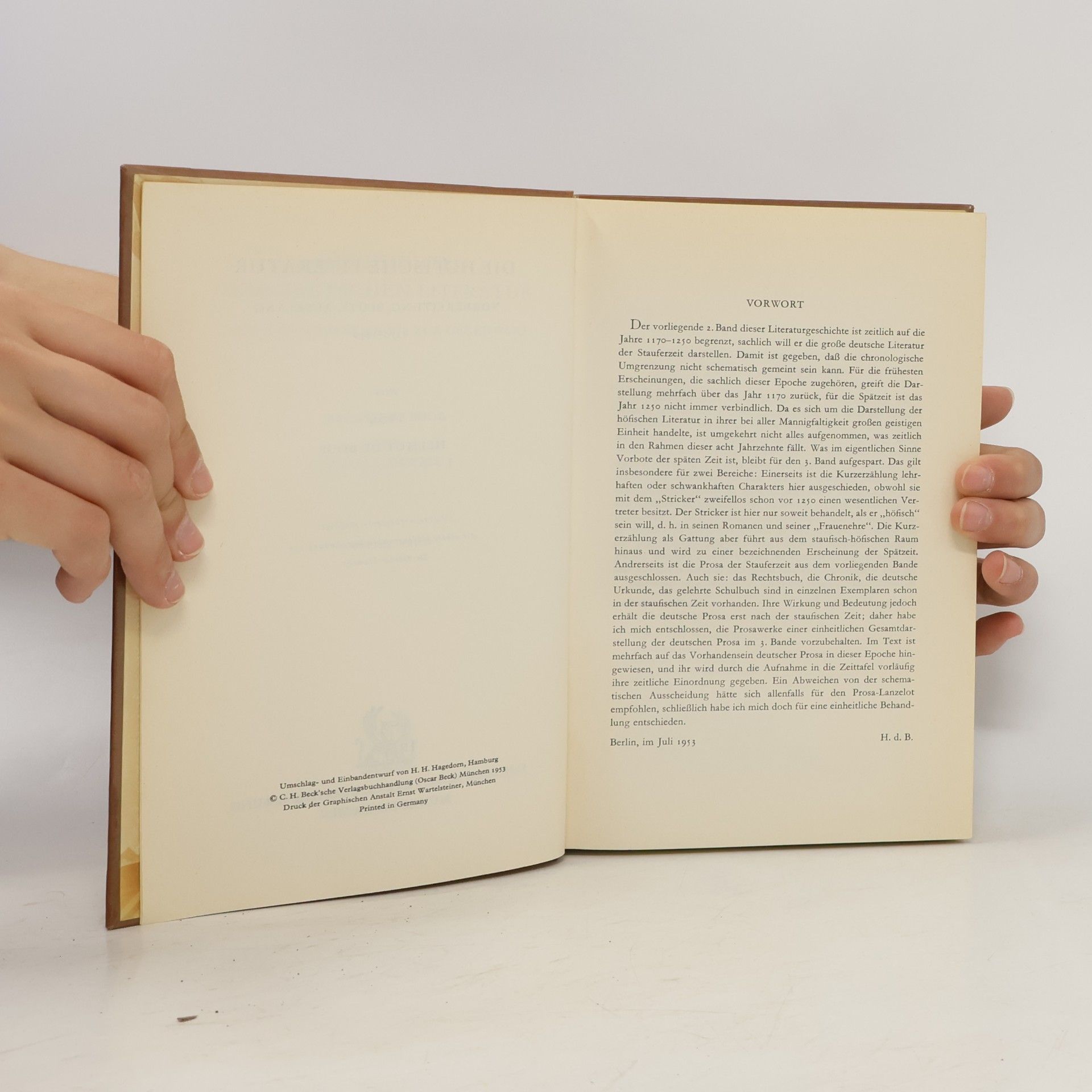 Helmut de Boor Geschichte der deutschen Literatur 2
