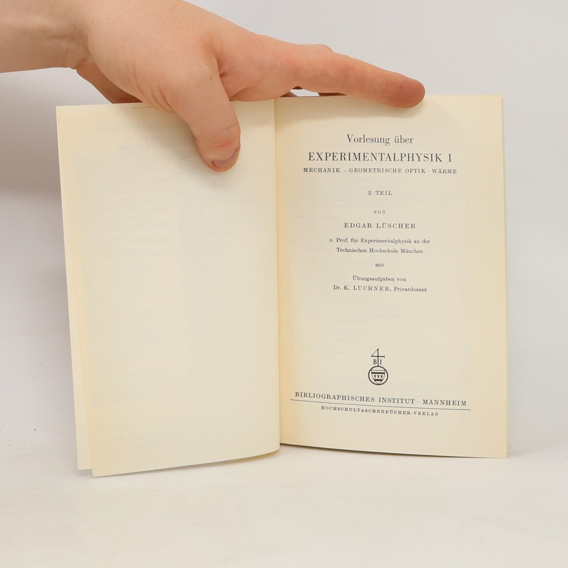 Edgar Lüscher Experimental Physik I/2