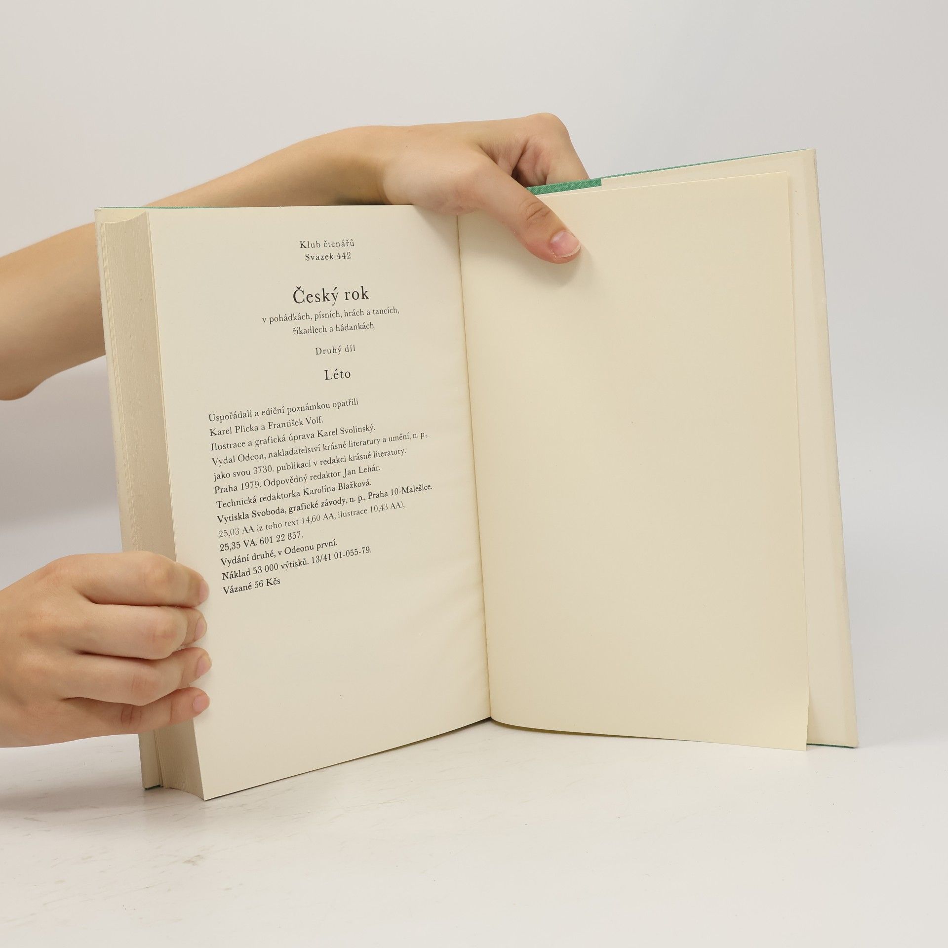Karel Plicka Český rok v pohádkách, písních, hrách a tancích, říkadlech a hádankách 2. Léto