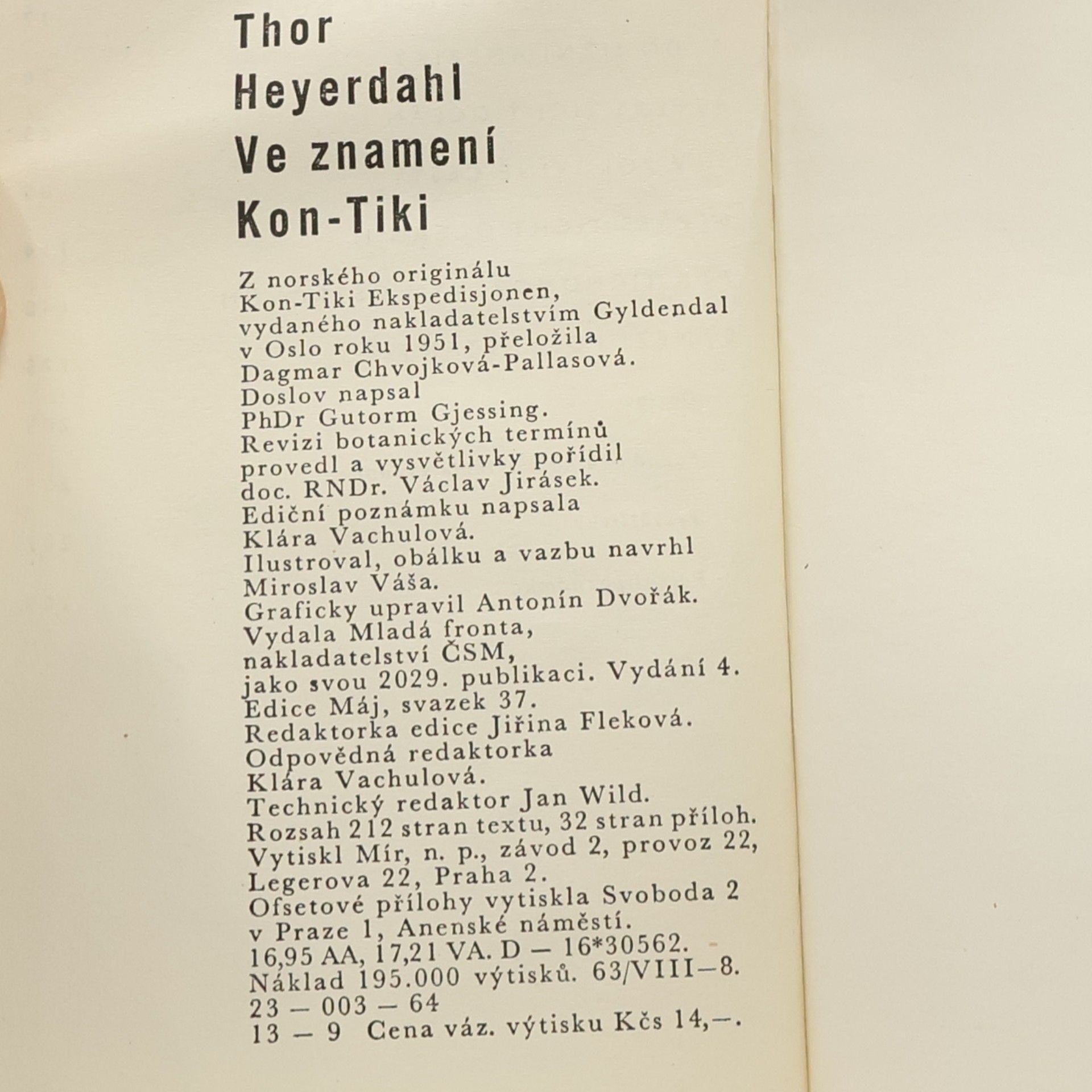 Thor Heyerdahl Ve znamení Kon-Tiki
