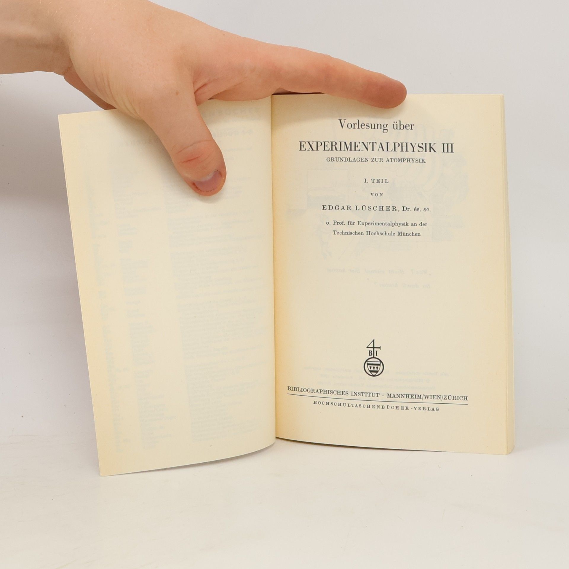 Edgar Lüscher Experimentalphysik III/1