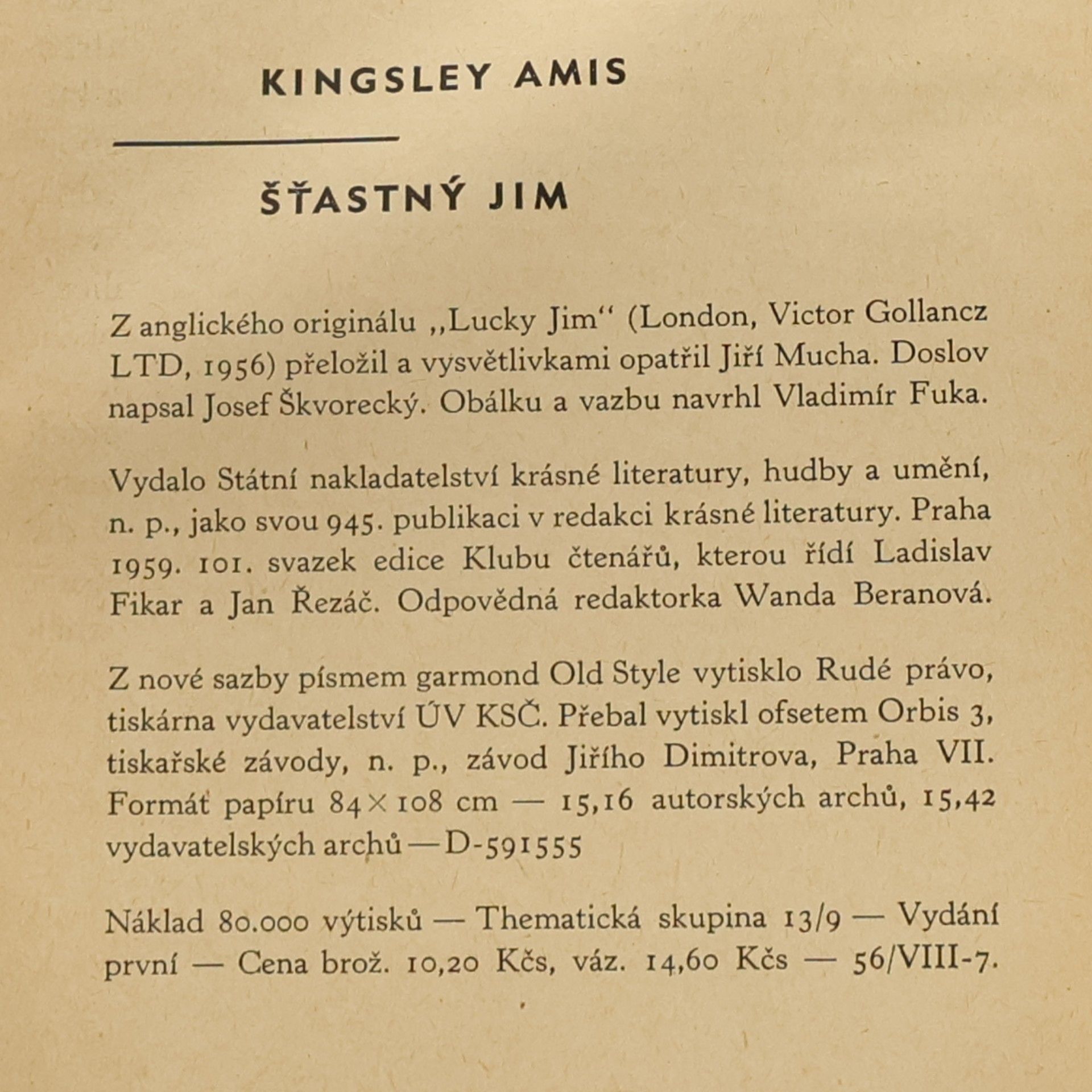 Kingsley Amis Šťastný Jim